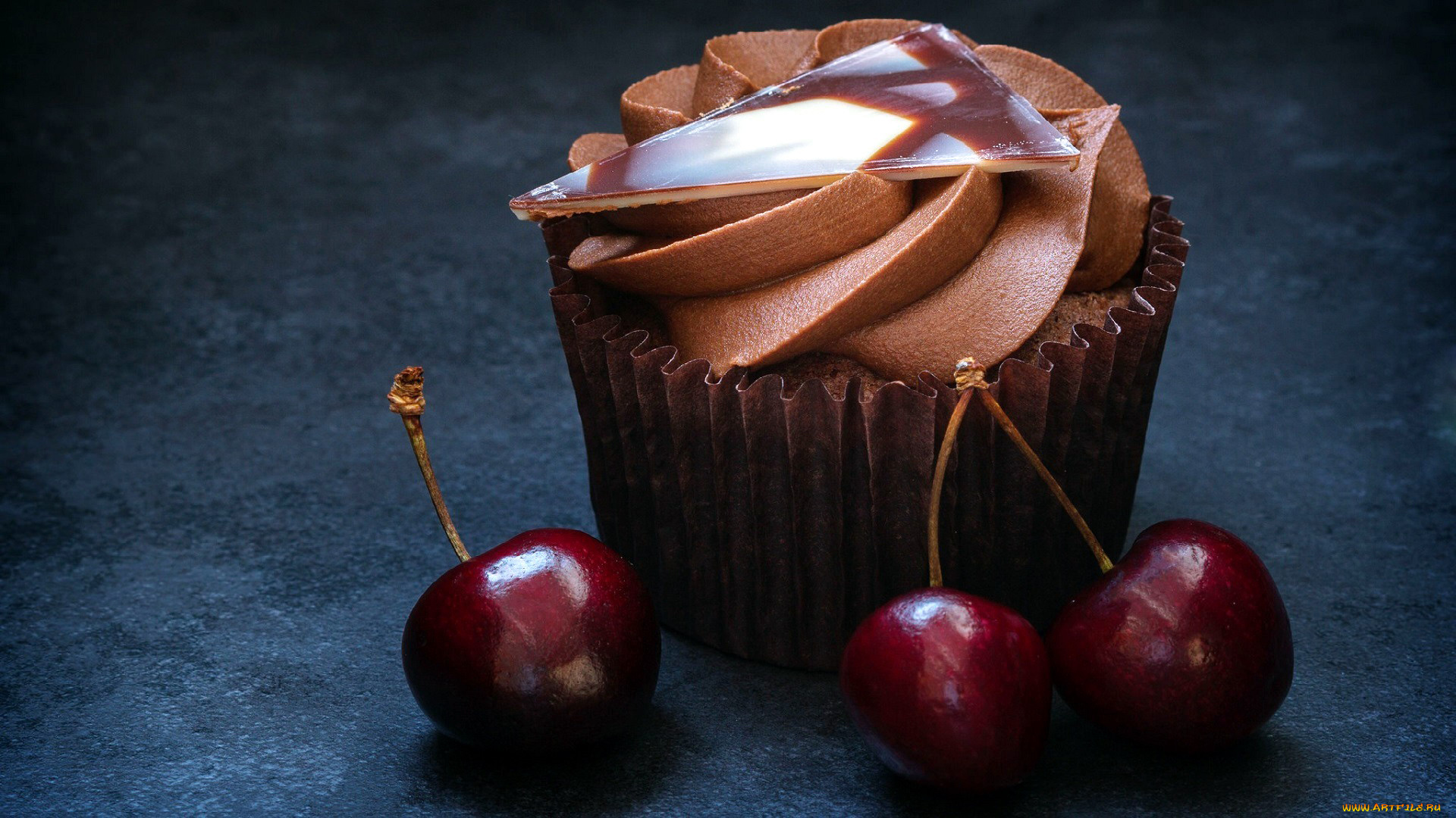 еда, пирожные, , кексы, , печенье, вишня, капкейк