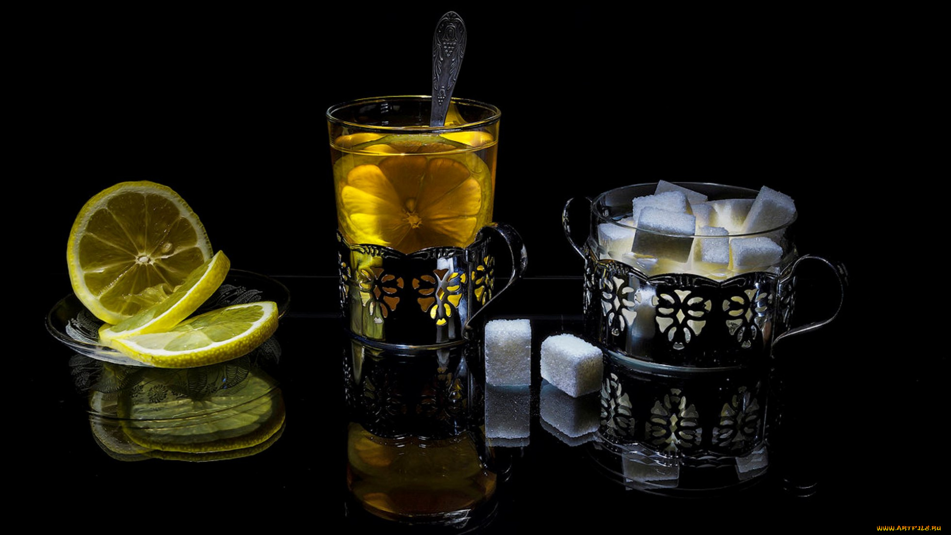 еда, напитки, , Чай, чай, натюрморт, лимон, сахар