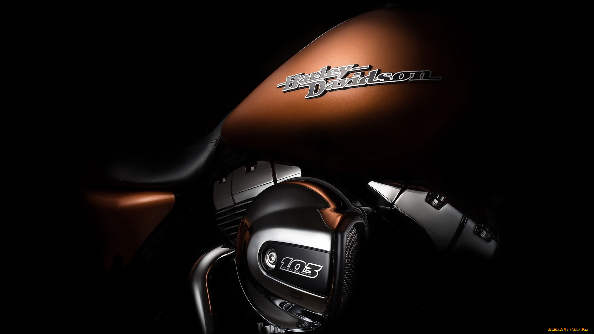 мотоциклы, harley-davidson, темный, фон, harley, davidson