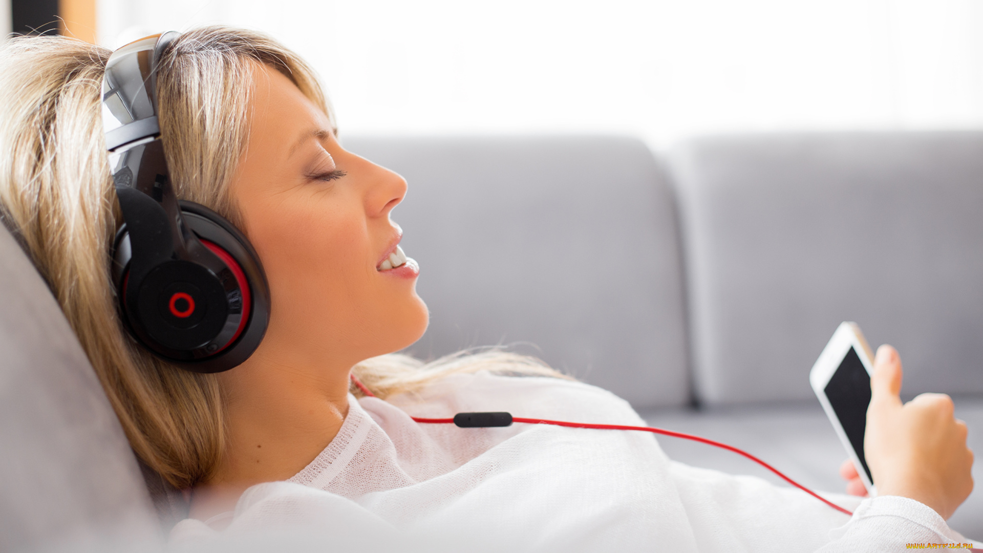 музыка, -другое, наушники, женщина