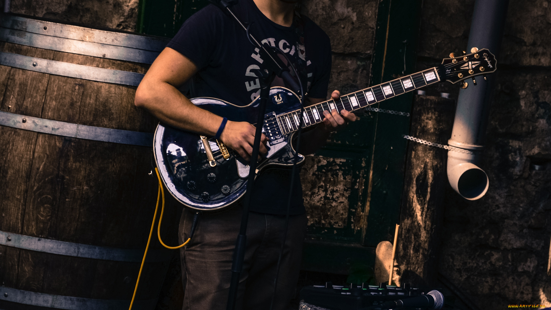 музыка, -музыкальные, инструменты, человек, гитара