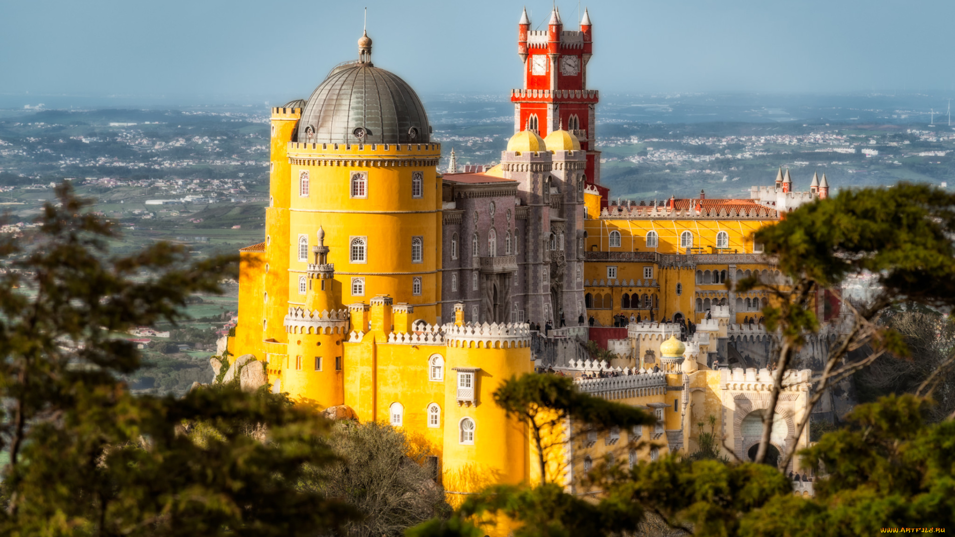 sintra, mountains, , portugal, города, -, дворцы, , замки, , крепости, простор
