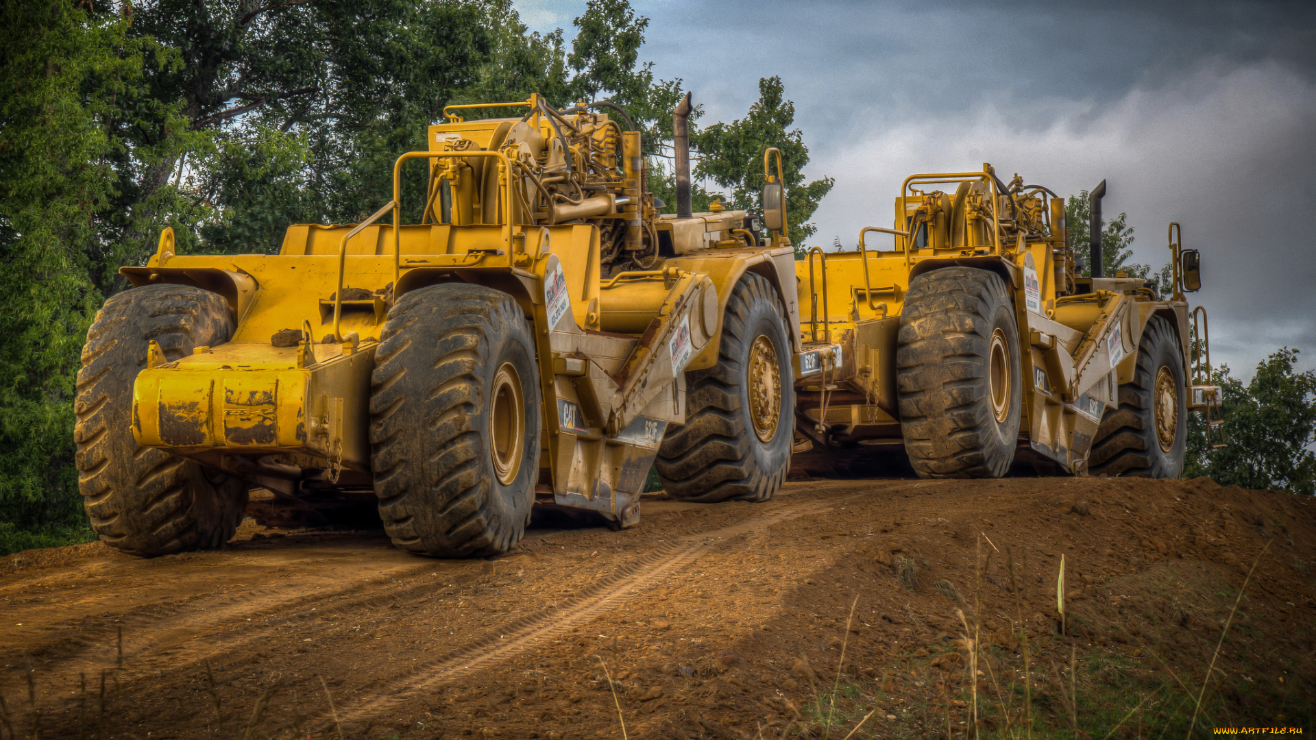 техника, грейдеры, поле, трактор