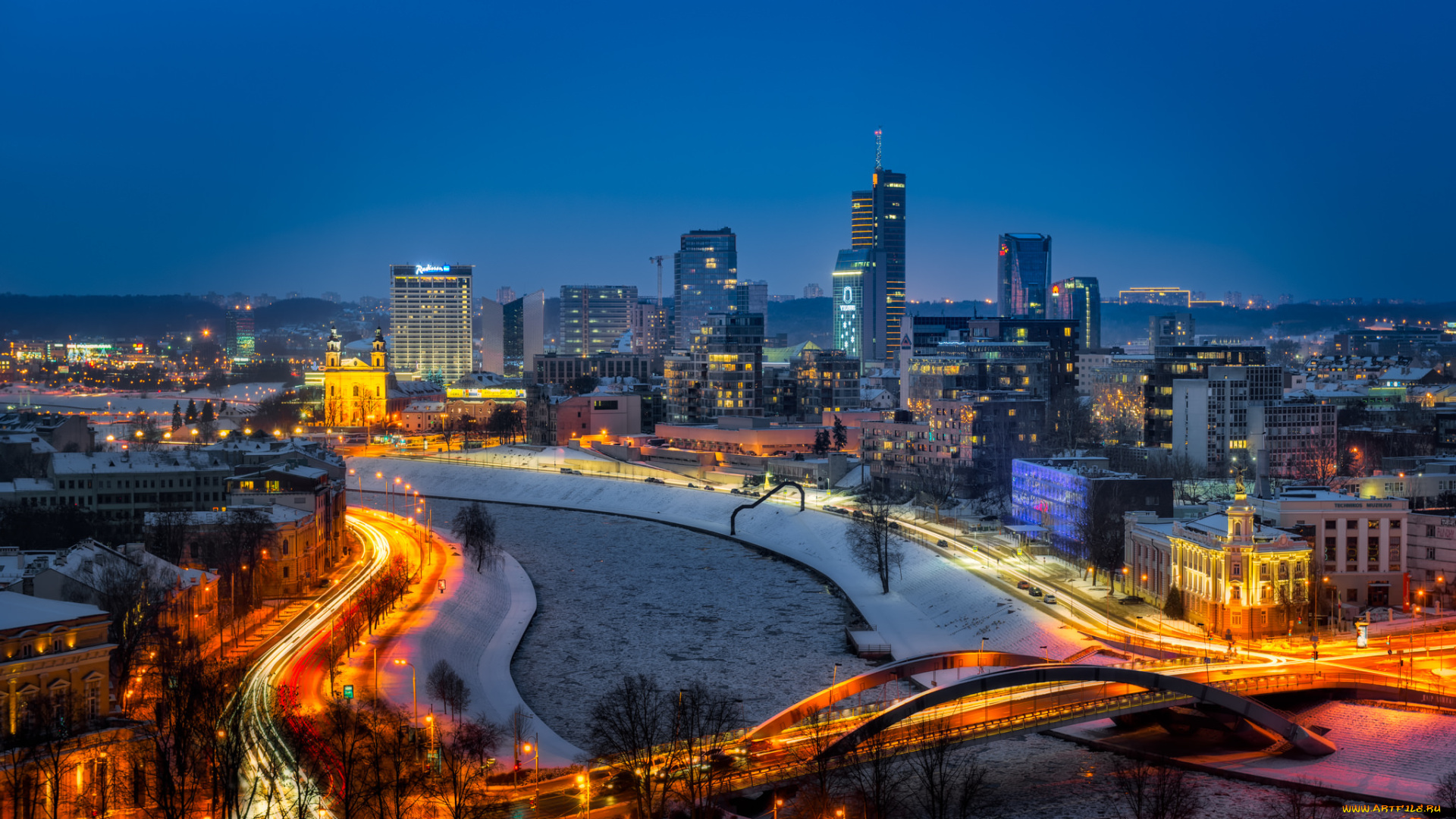 vilnius, , lithuania, города, вильнюс, , литва, мост, простор, река