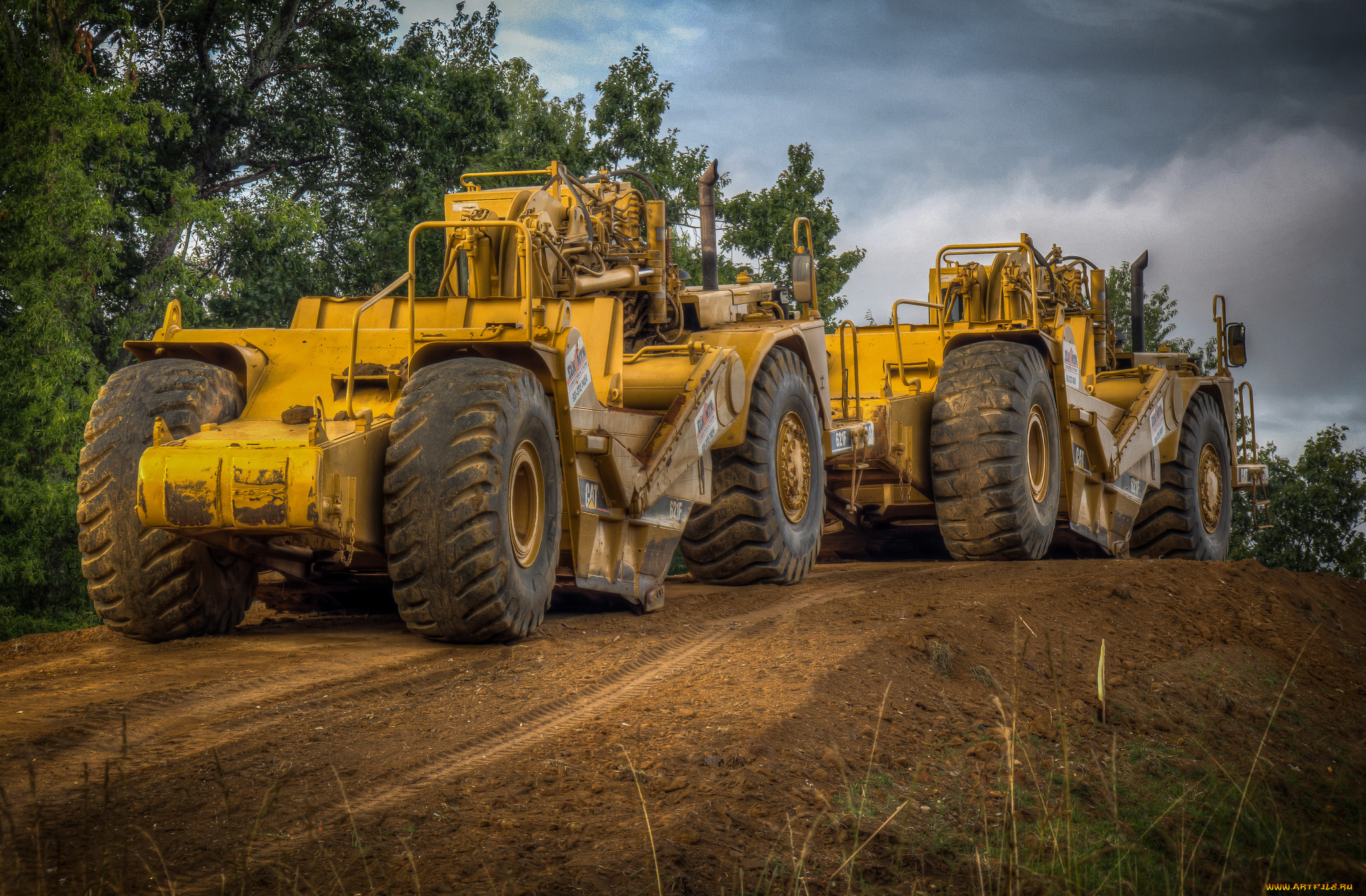 техника, грейдеры, поле, трактор
