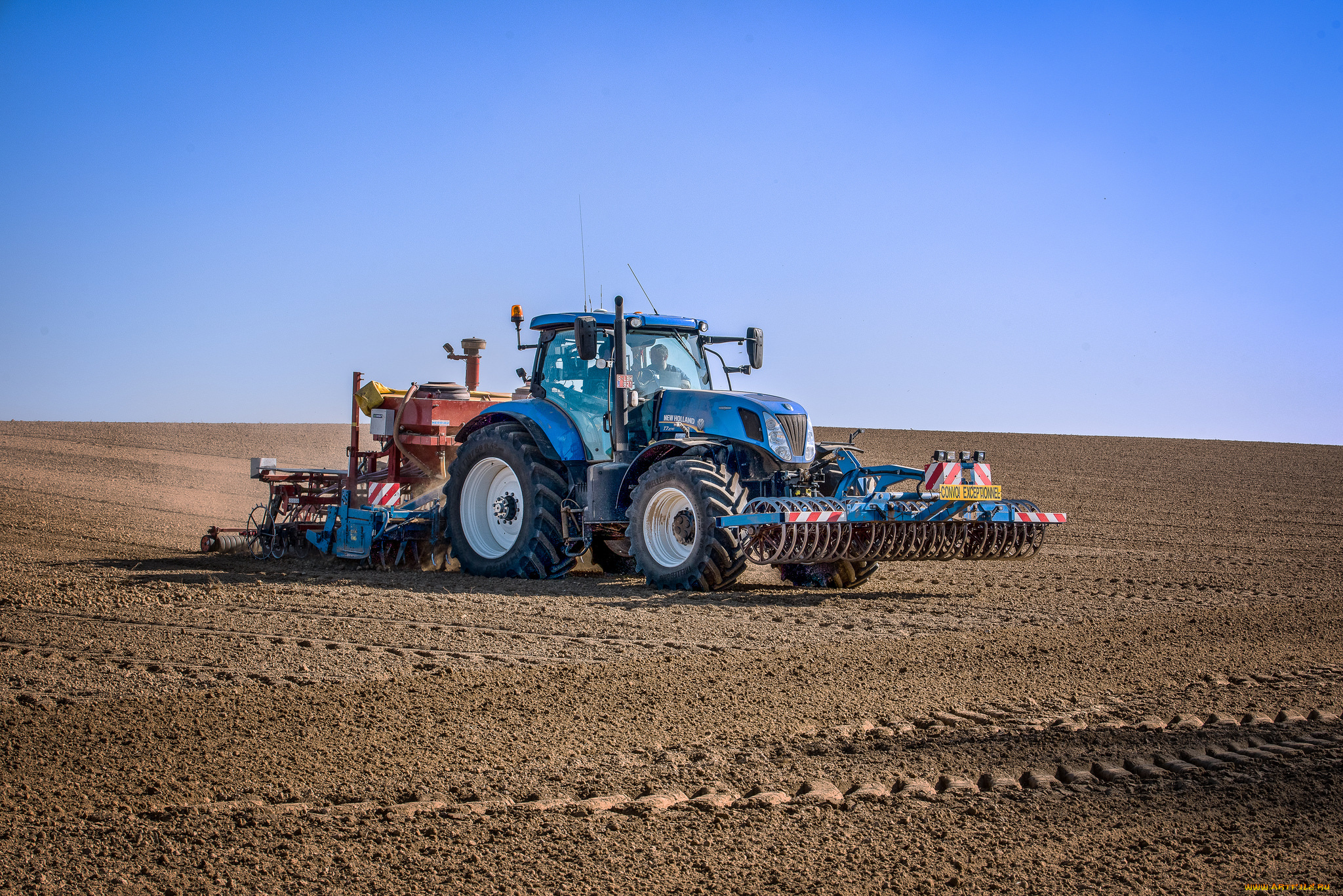 техника, тракторы, поле, трактор