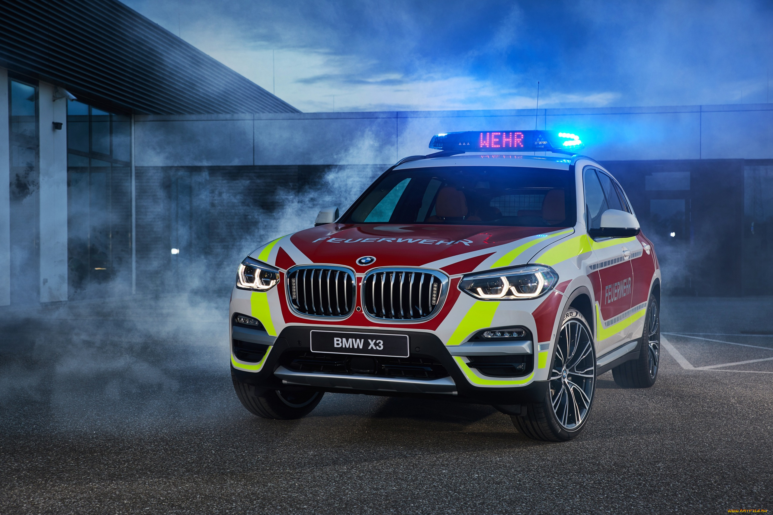автомобили, bmw, здание, дым, раскраска, белый, feuerwehr, бмв