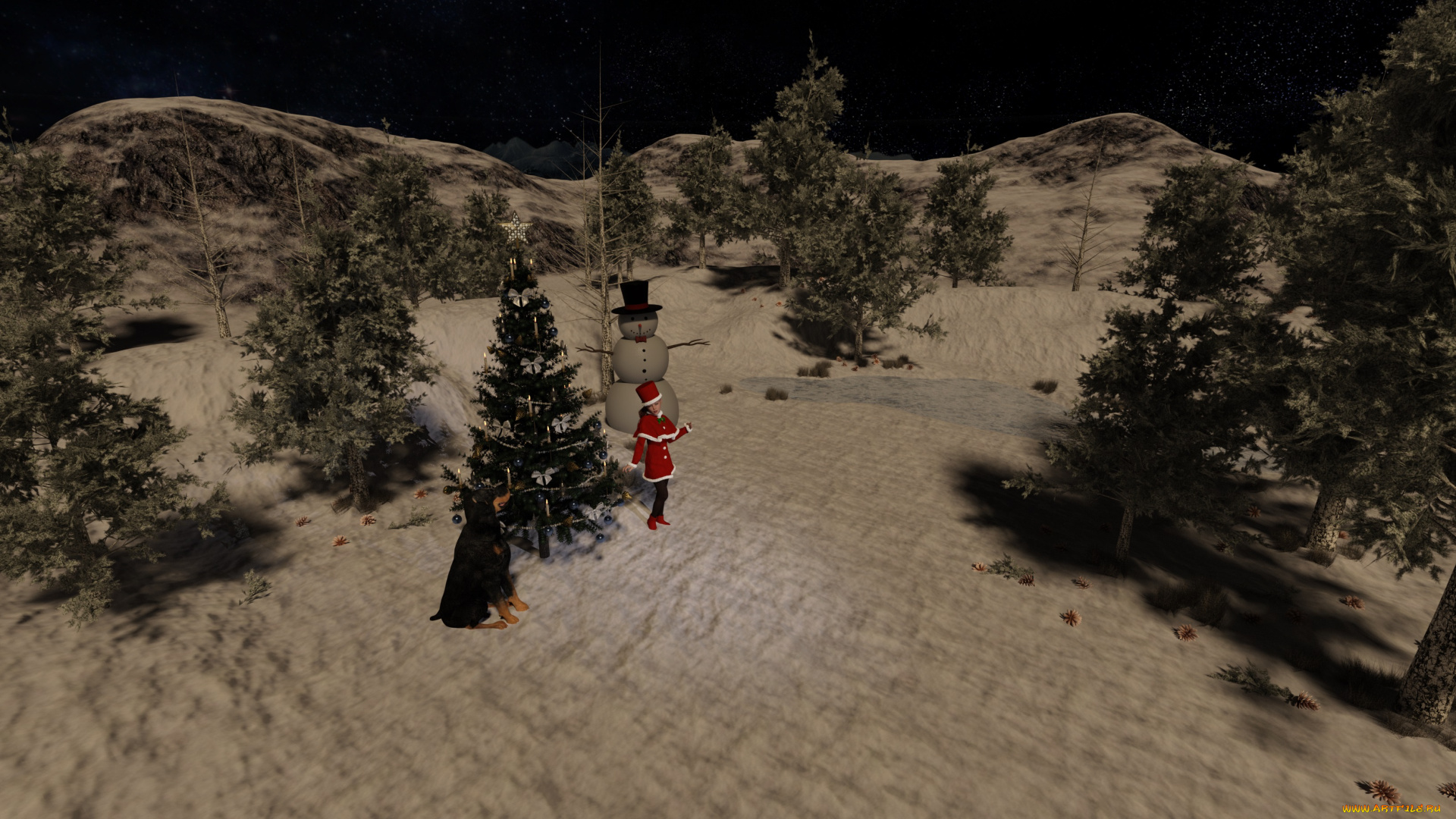 3д, графика, праздники, , holidays, фон, взгляд, девушка