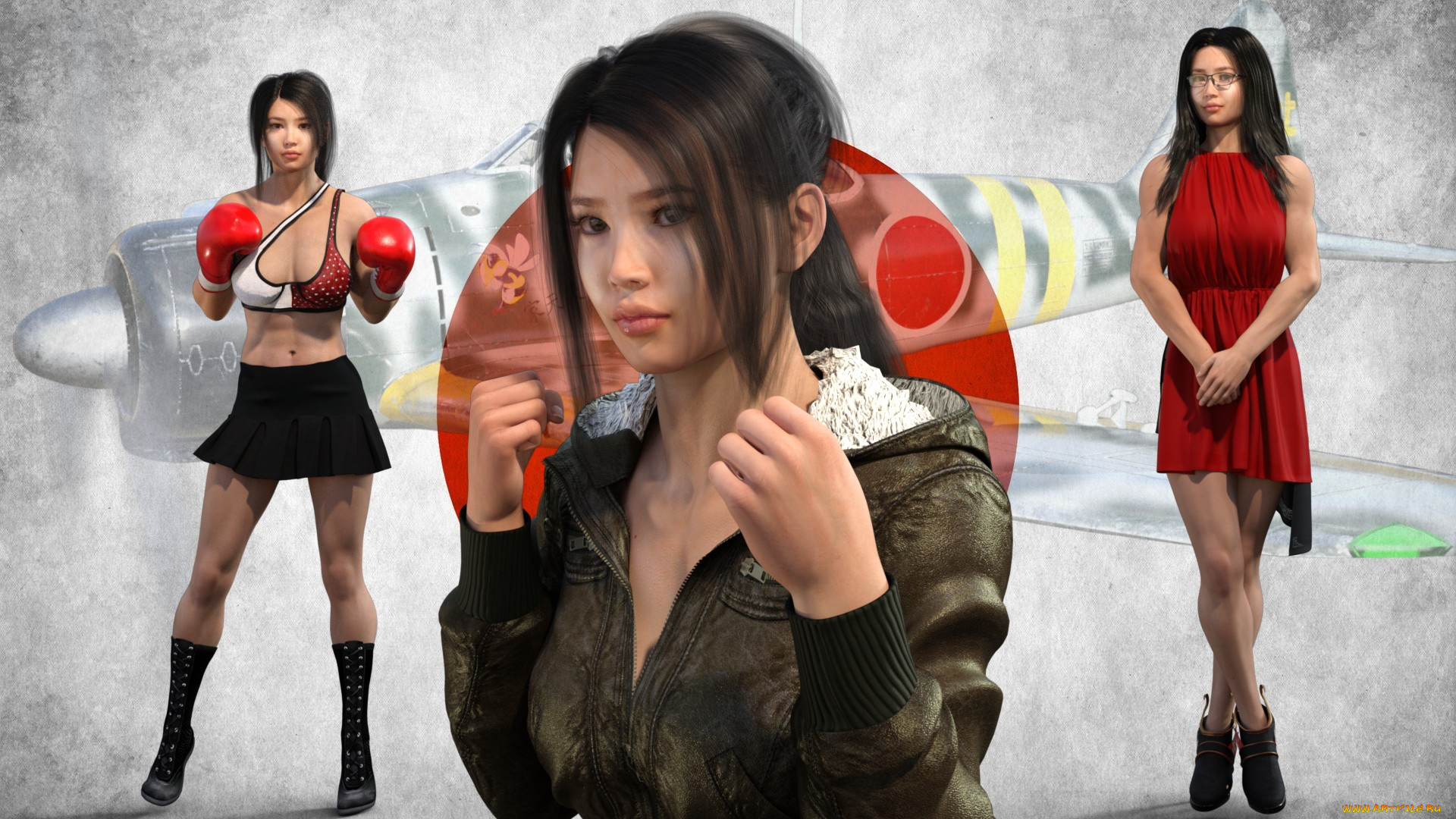 3д, графика, спорт, , sport, фон, взгляд, девушка