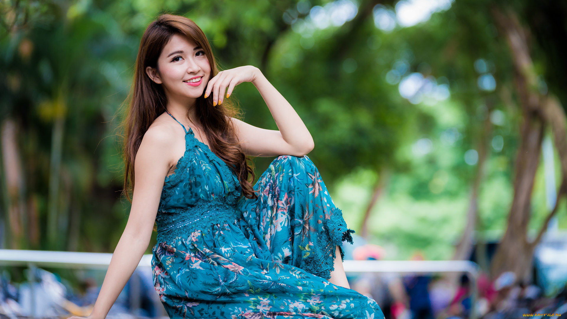 девушки, -unsort, , азиатки, поза, красотка, наряд, макияж, брюнетка, азиатка, модель, девушка