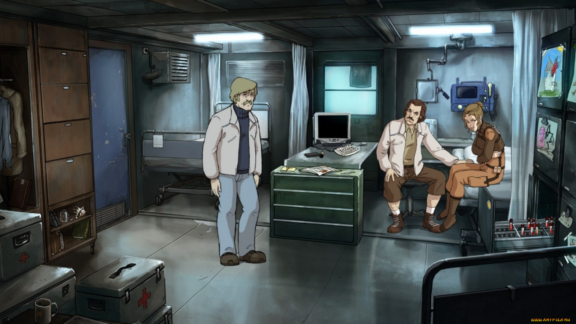 видео, игры, a, new, beginning, люди, госпиталь