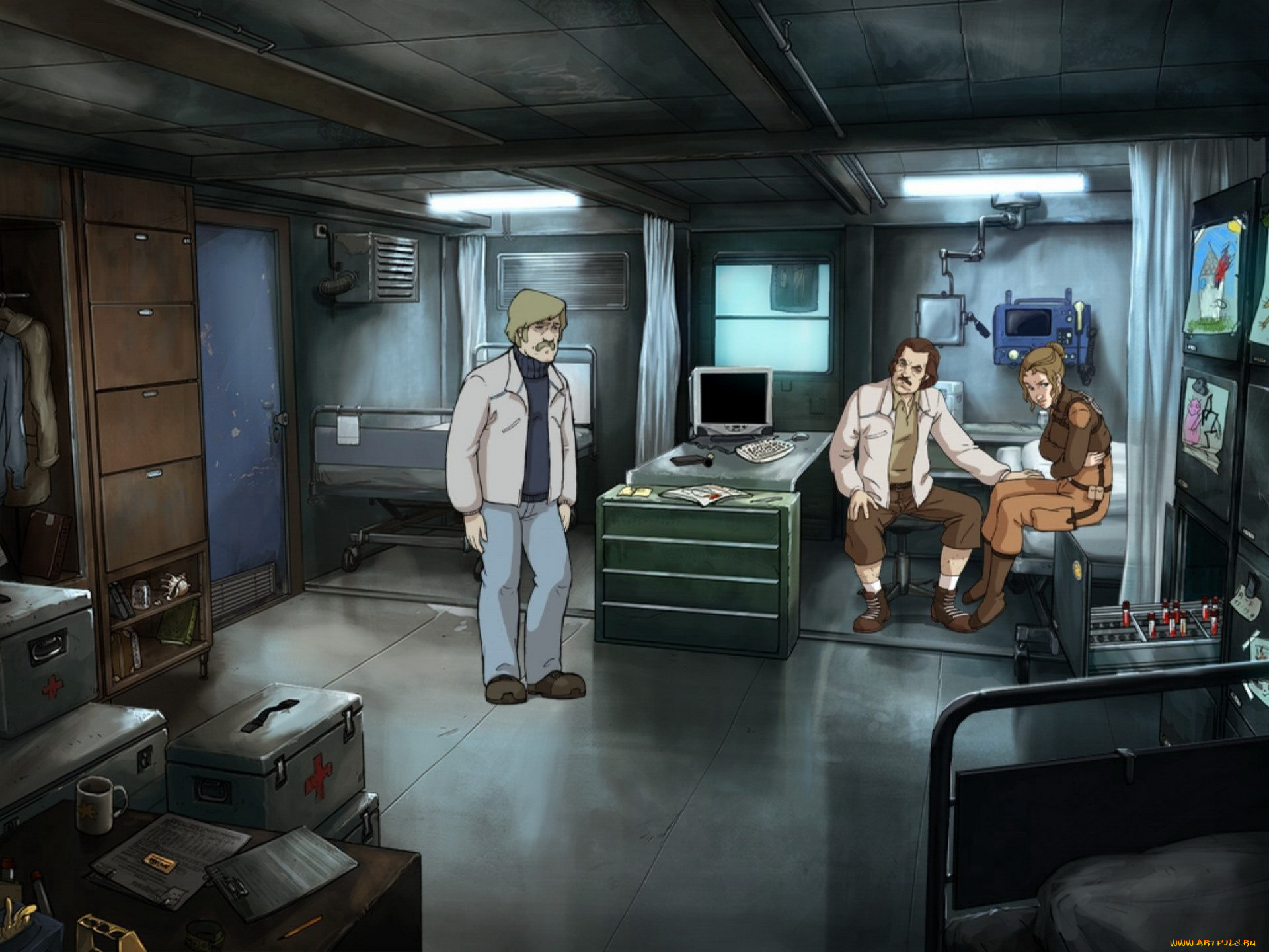 видео, игры, a, new, beginning, люди, госпиталь