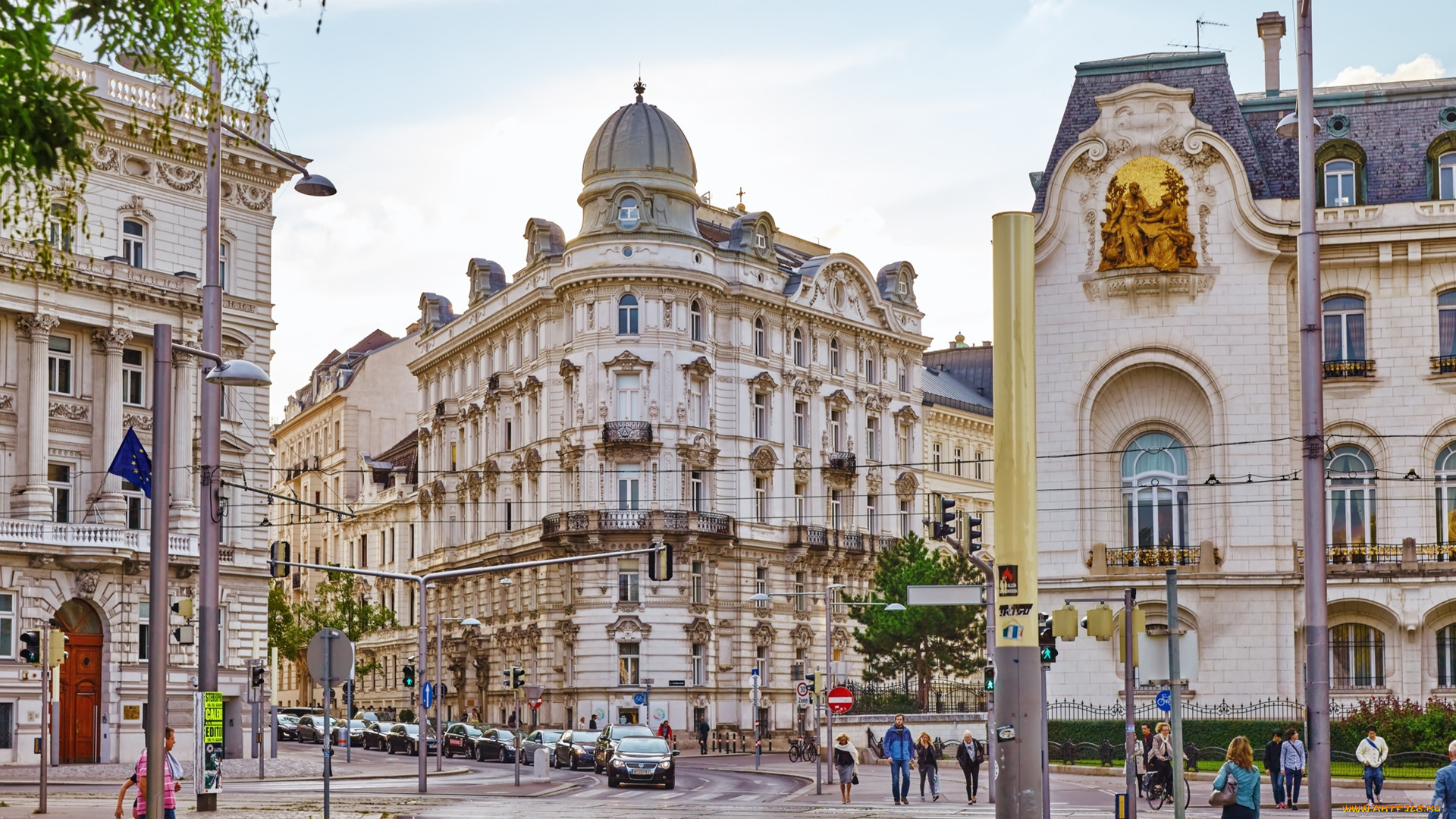 вена, города, вена, , австрия, город, алицы, здания, дома, люди, автомобили