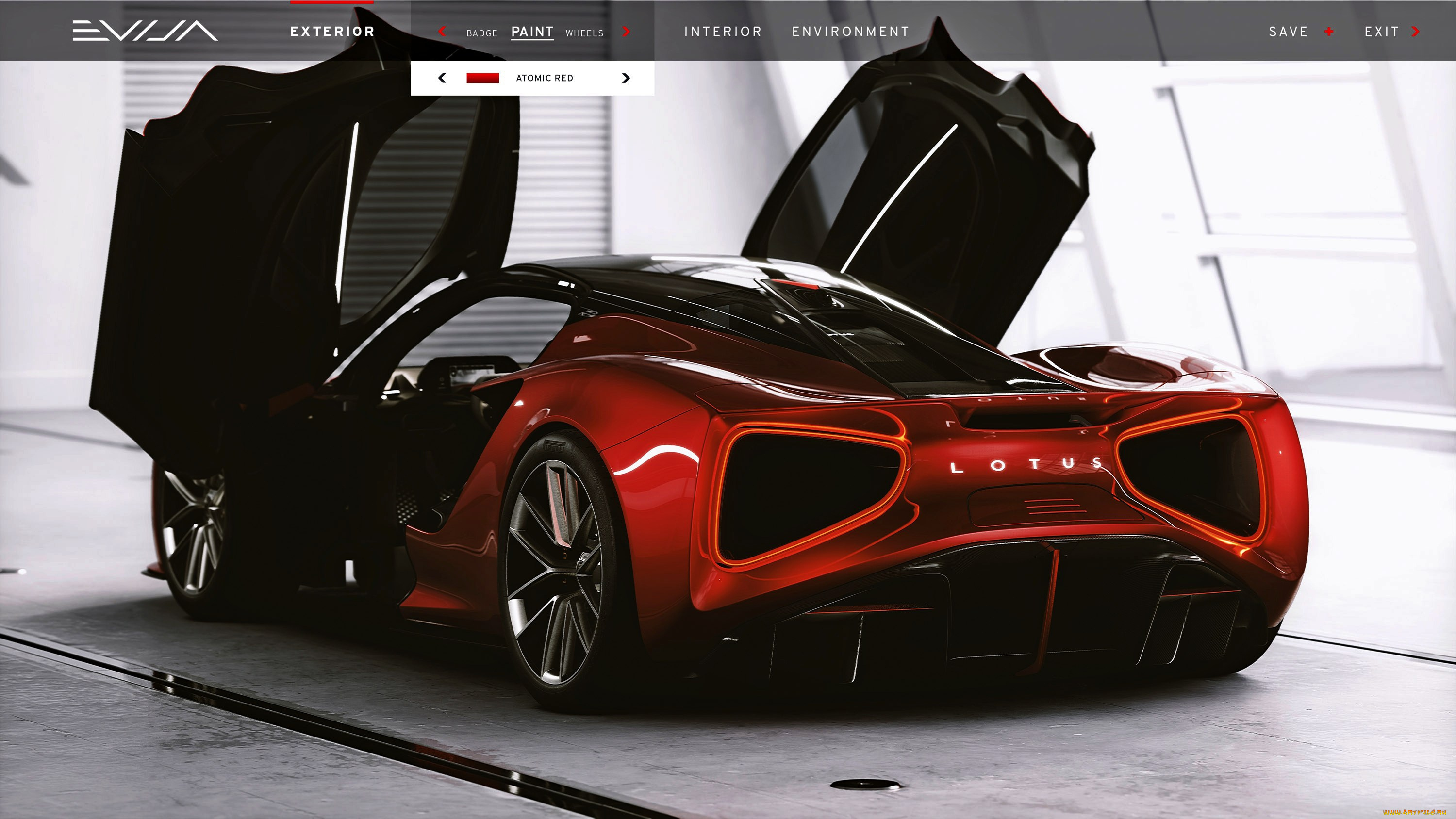 2020, lotus, evija, digital, configurator, автомобили, lotus, гиперкар, 2020, evija, digital, configurator, красный, ламбо, двери