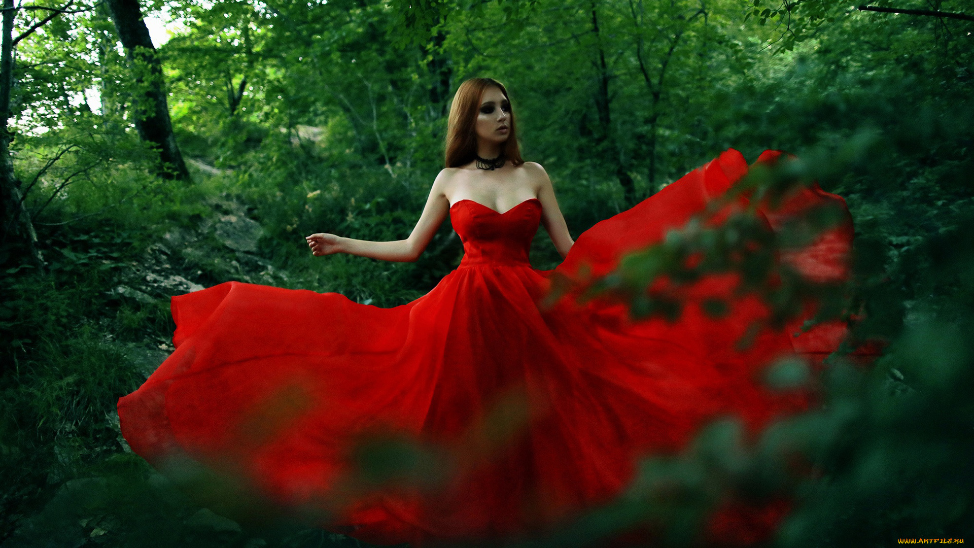 девушки, -, рыжеволосые, и, разноцветные, красивая, девушка