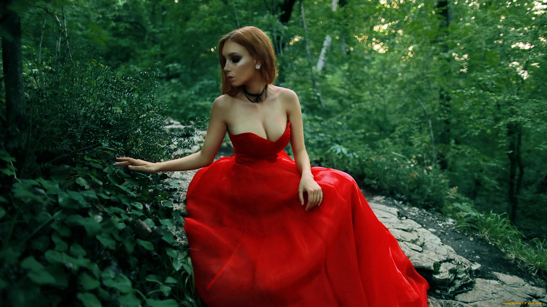 девушки, -, рыжеволосые, и, разноцветные, красивая, девушка