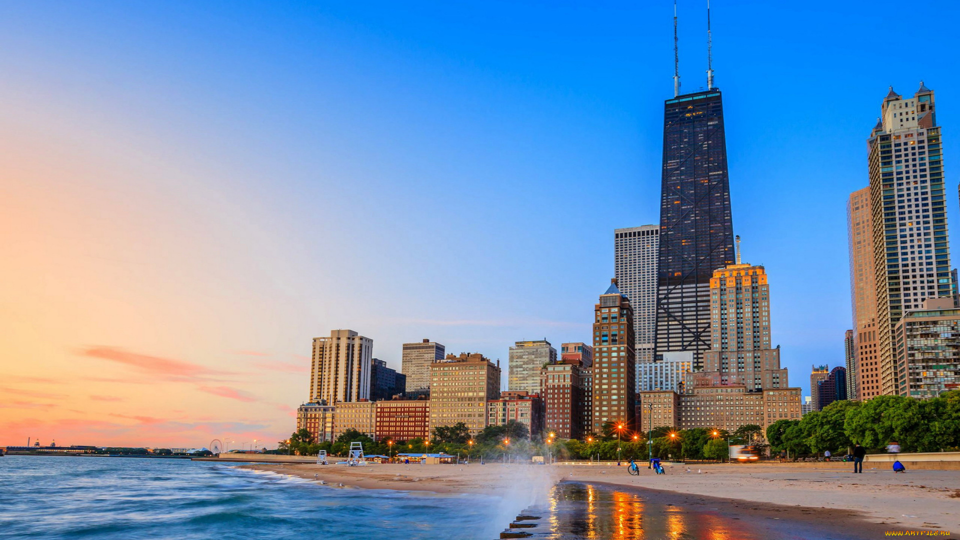 города, чикаго, , сша, небоскребы