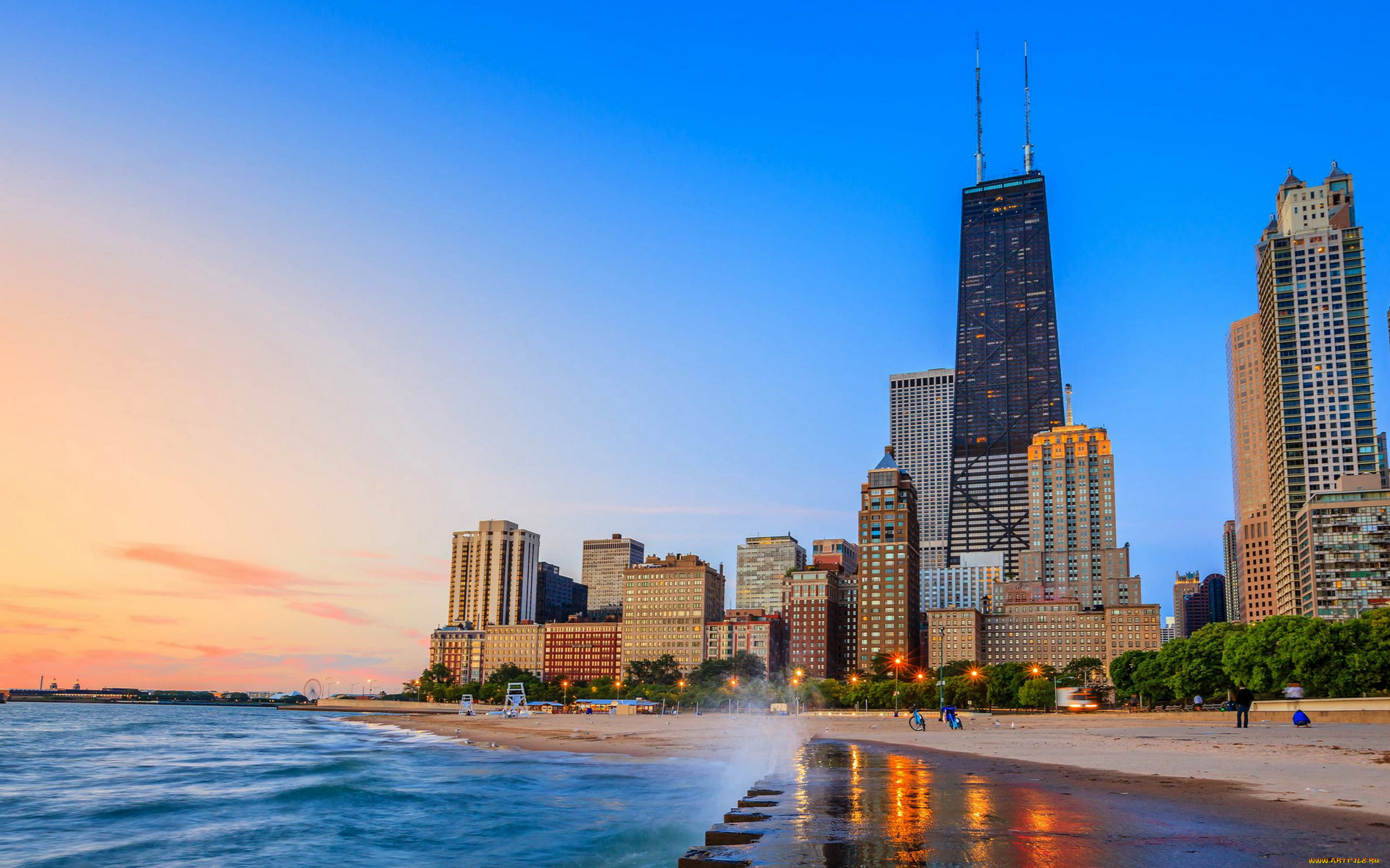 города, чикаго, , сша, небоскребы