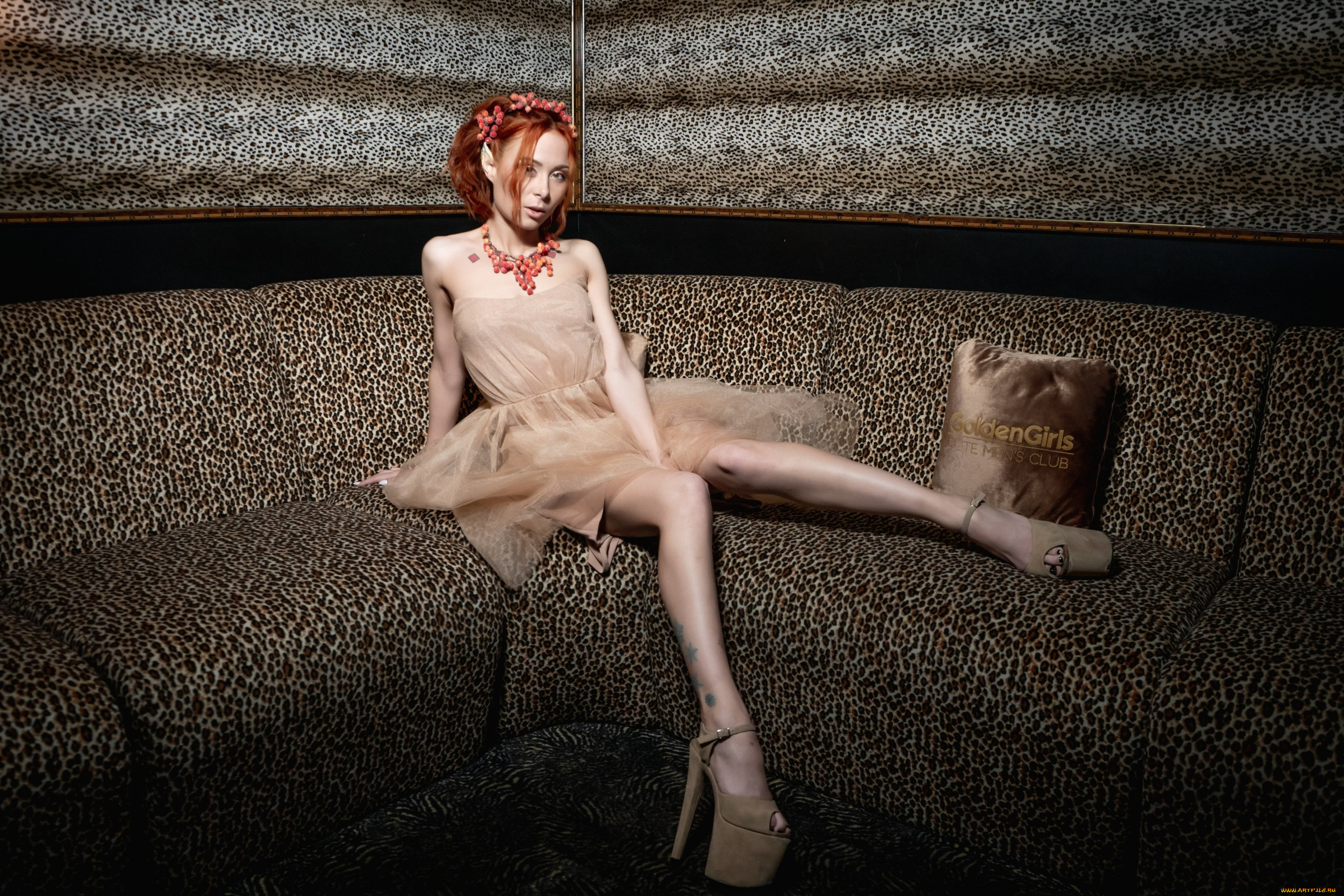 девушки, -, рыжеволосые, и, разноцветные, golden, girls, ночной, клуб, модель