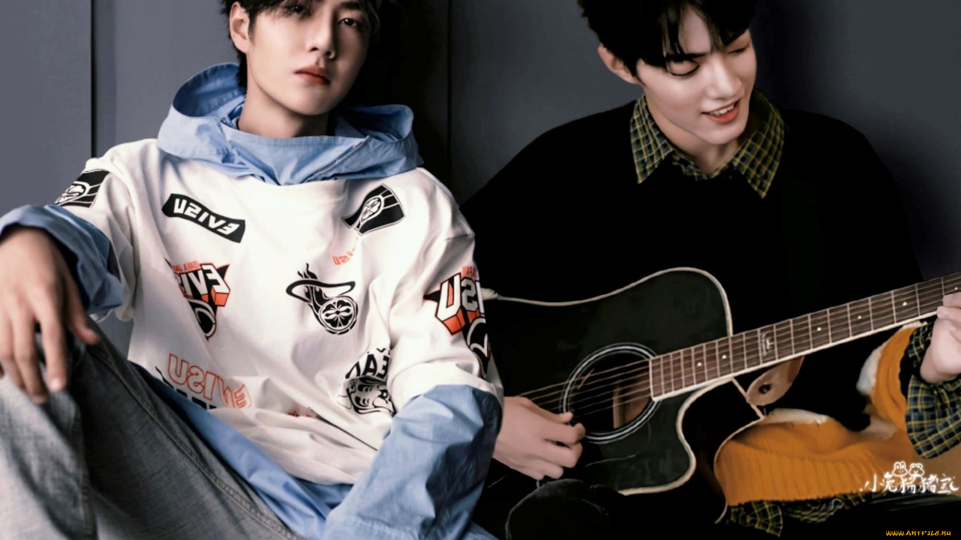 разное, компьютерный, дизайн, ван, ибо, сяо, чжань, гитара