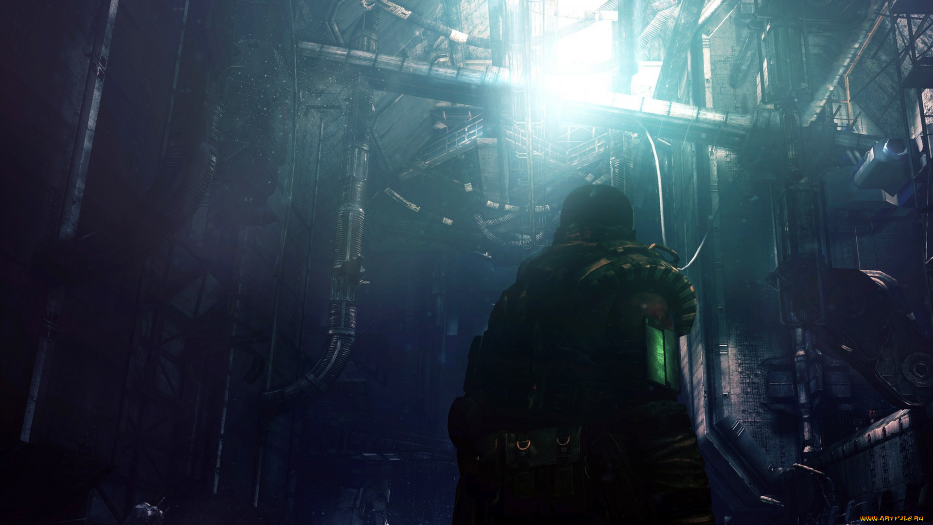 видео, игры, afterfall, , insanity, человек, помещение, трубы, свет