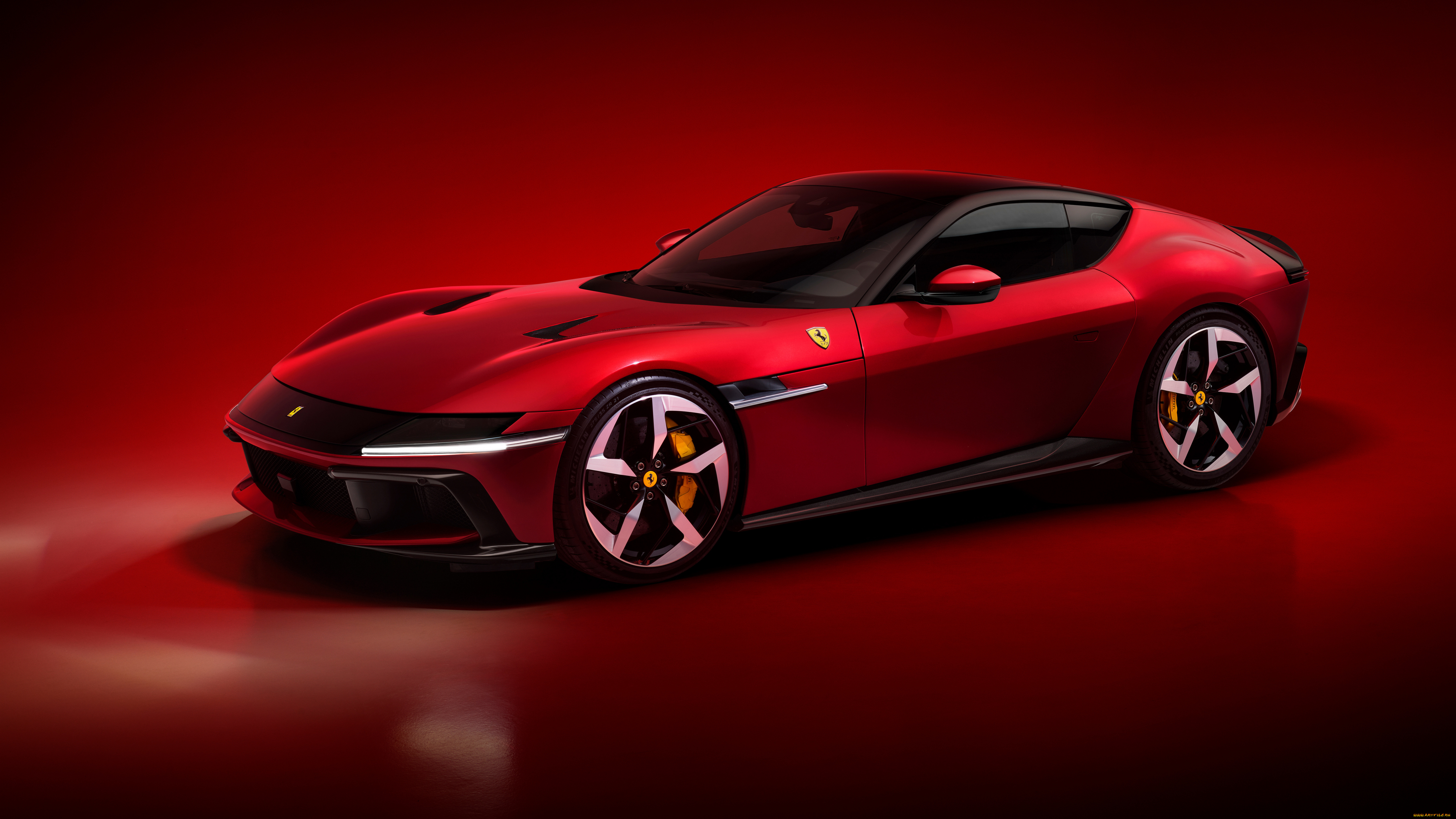 ferrari, 12cilindri, 2024, автомобили, ferrari, красный, купе, 12cilindri, фeррари