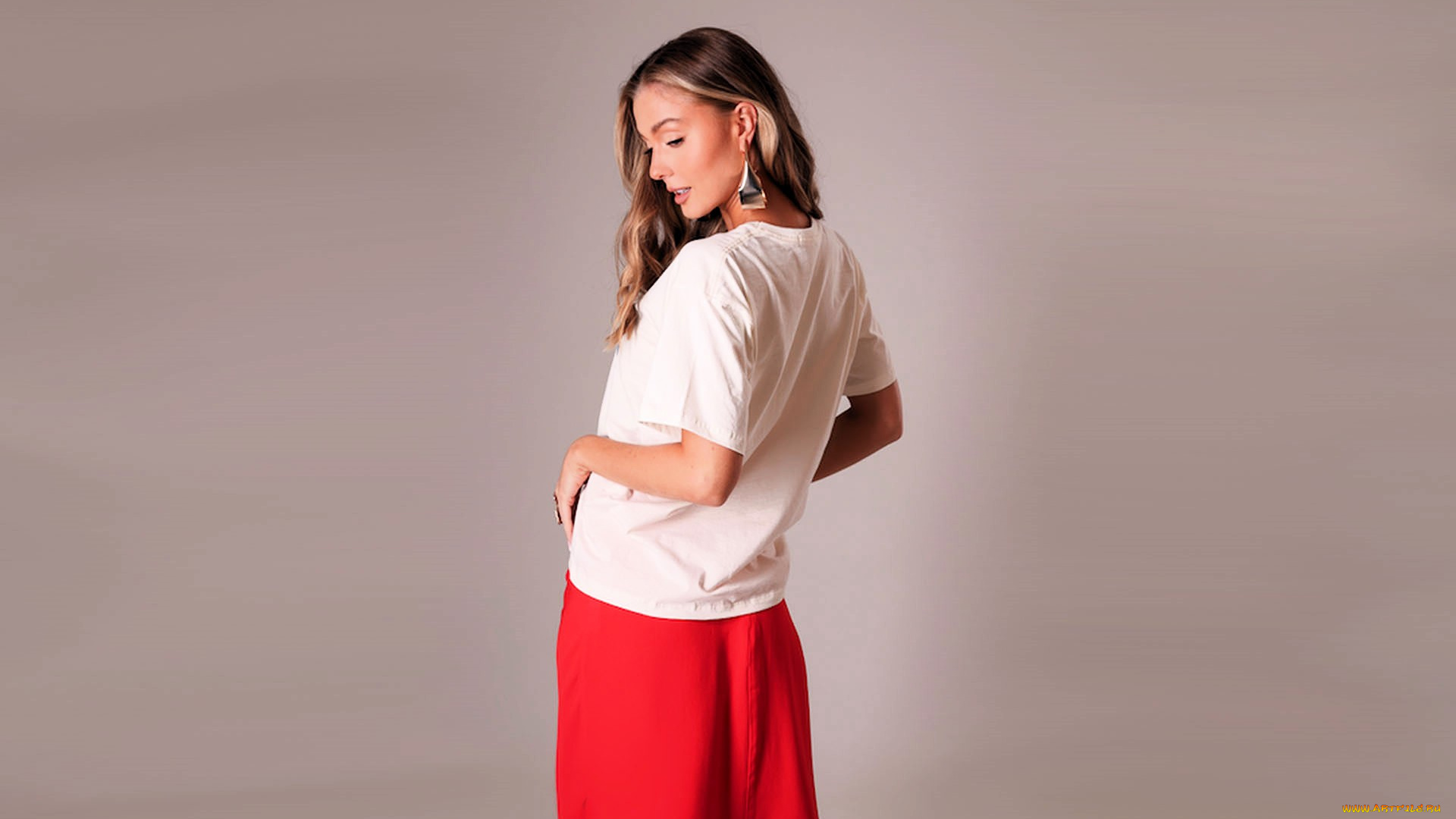 девушки, tara, goddard, русая, футболка, юбка