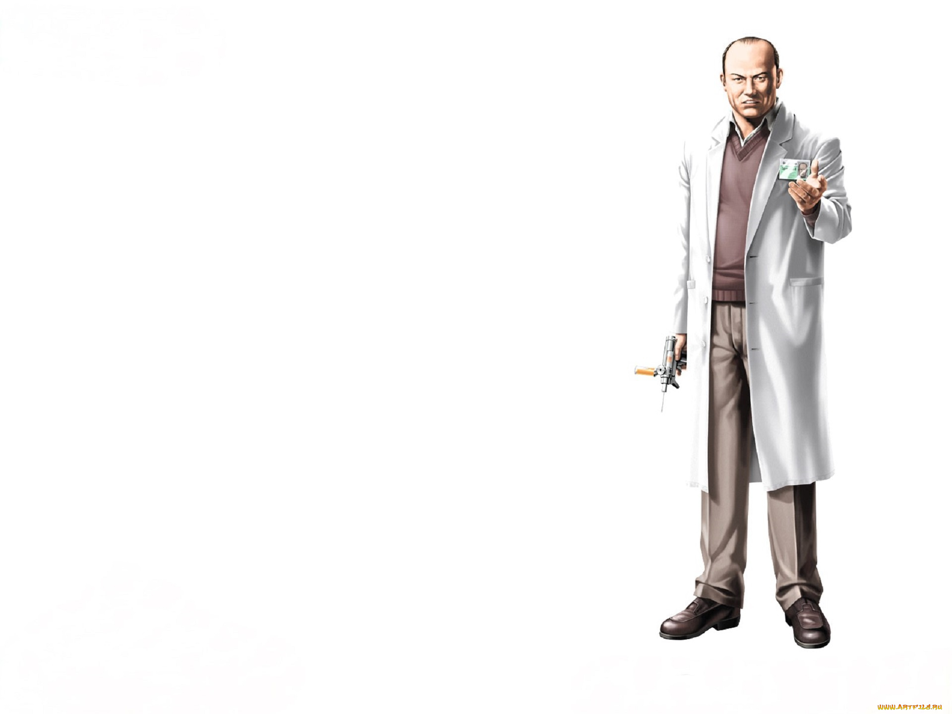 видео, игры, breakdown, мужчина, ученый, халат, шприц