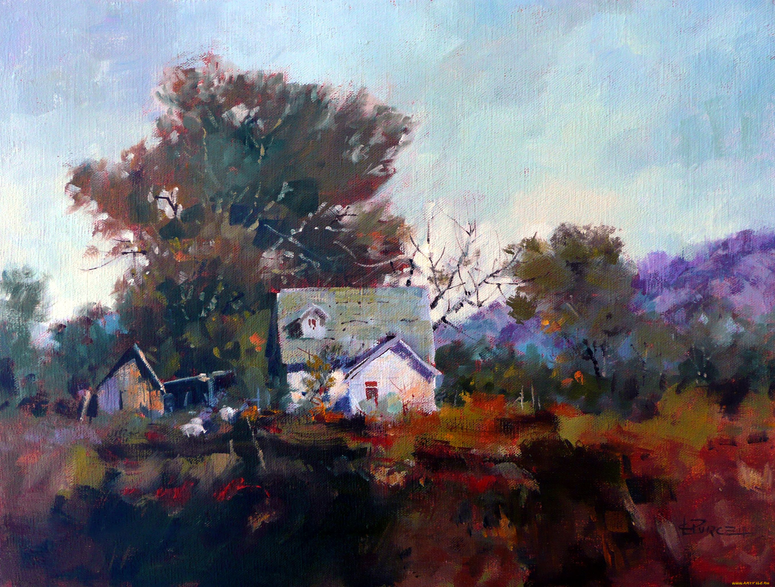 рисованные, живопись, усадьба