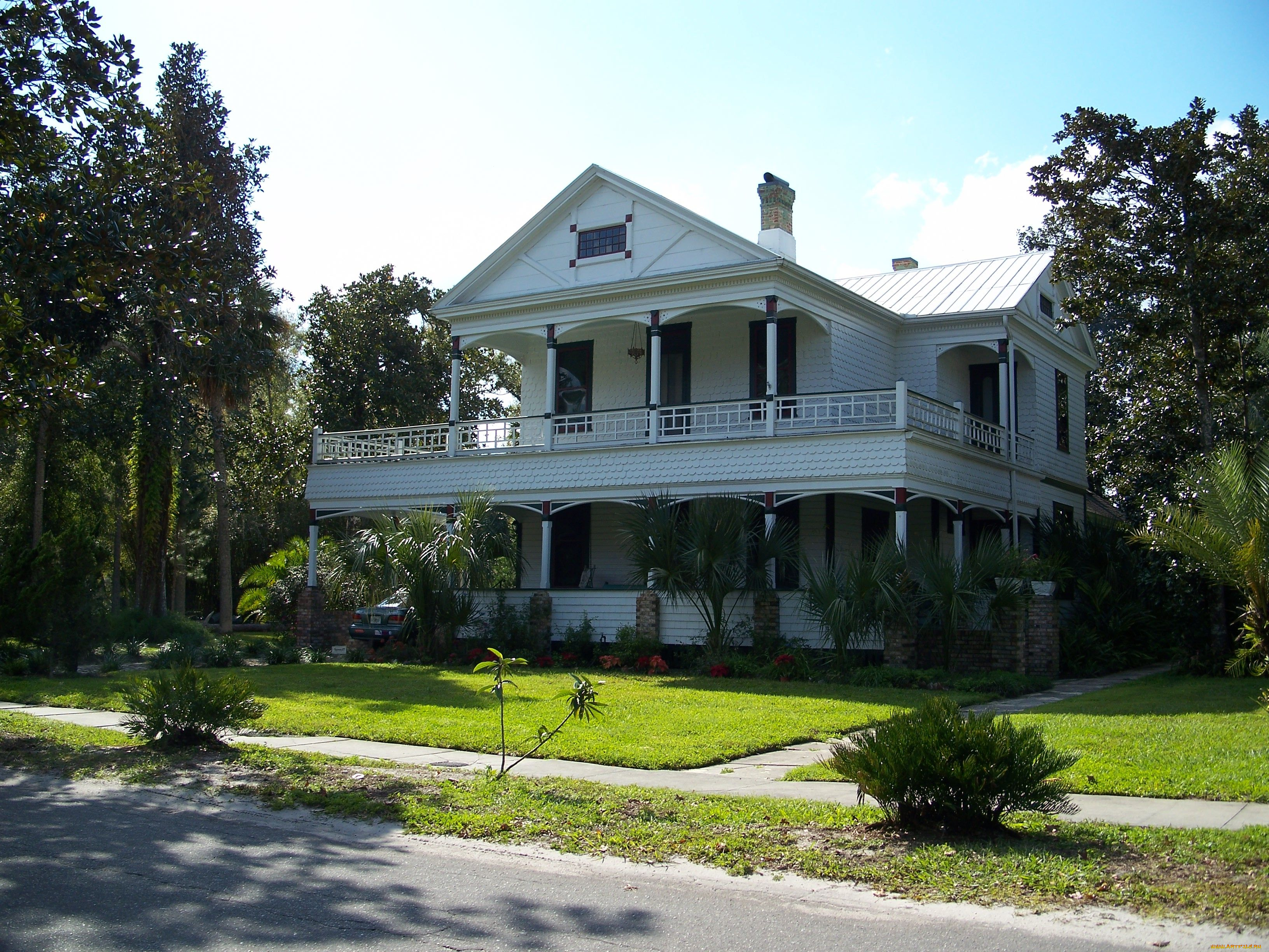 города, здания, дома, терраса, пальмы