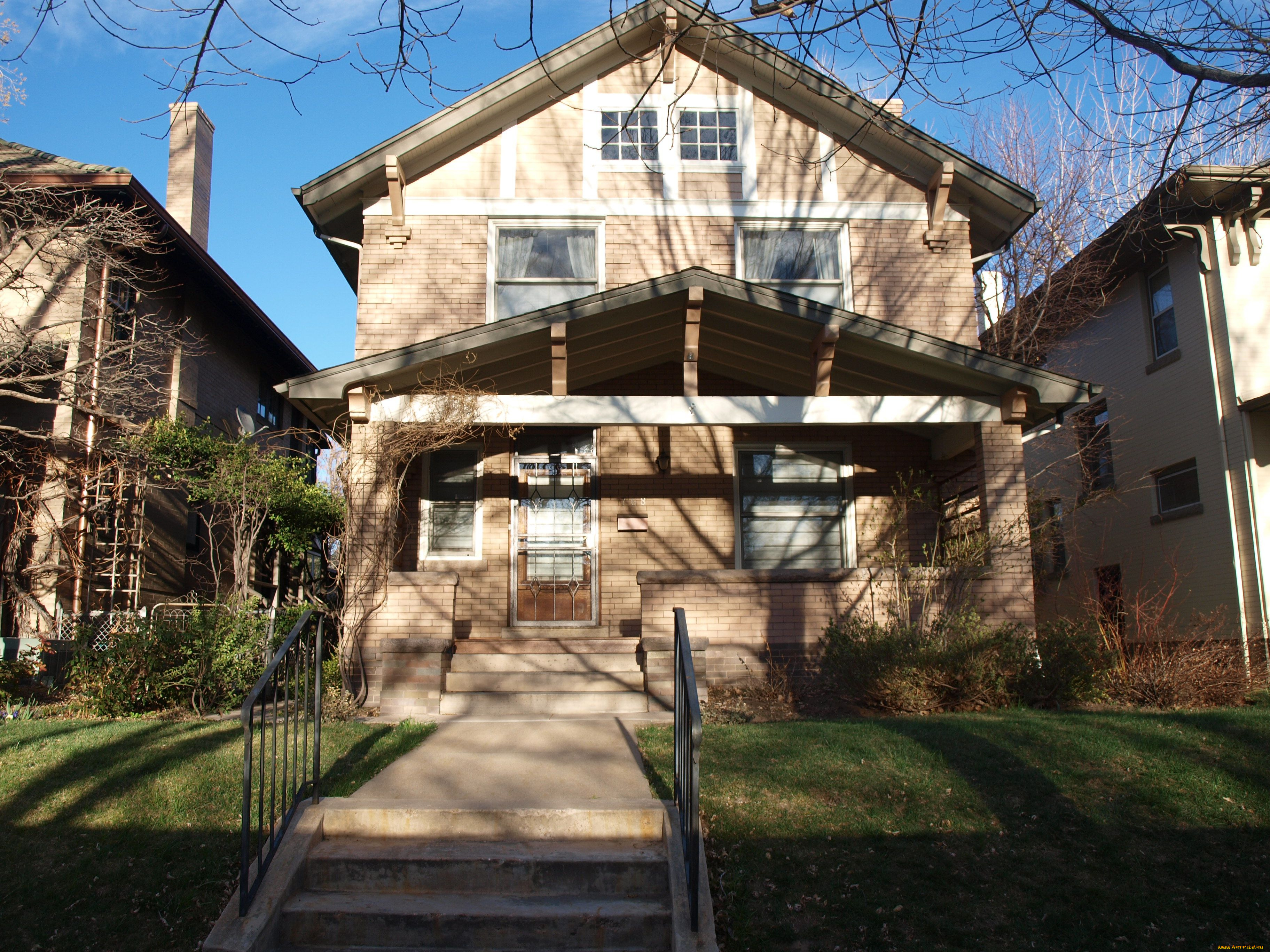 города, здания, дома, крыльцо, дверь