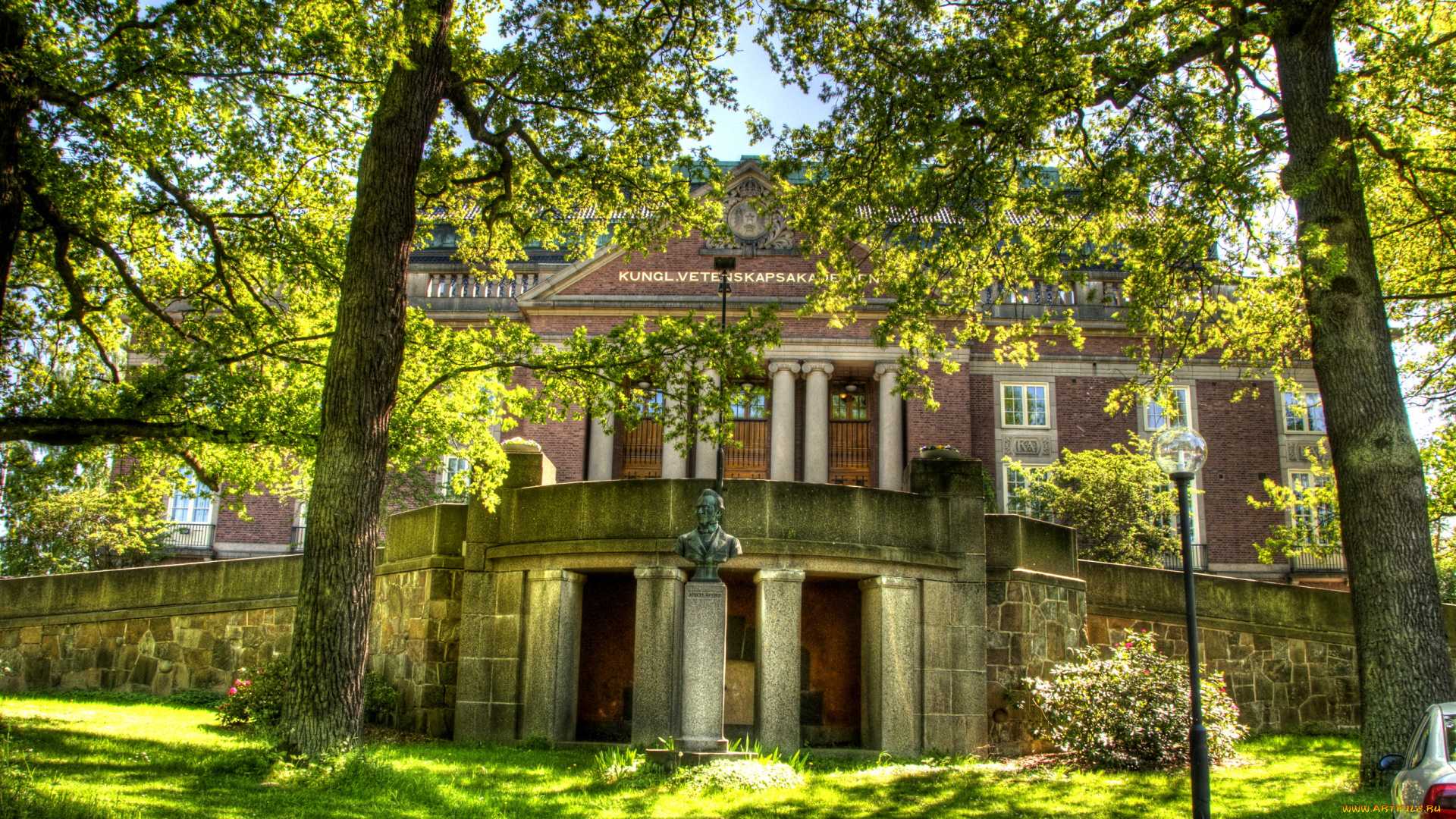 swedish, academy, stockholm, города, стокгольм, швеция, парк