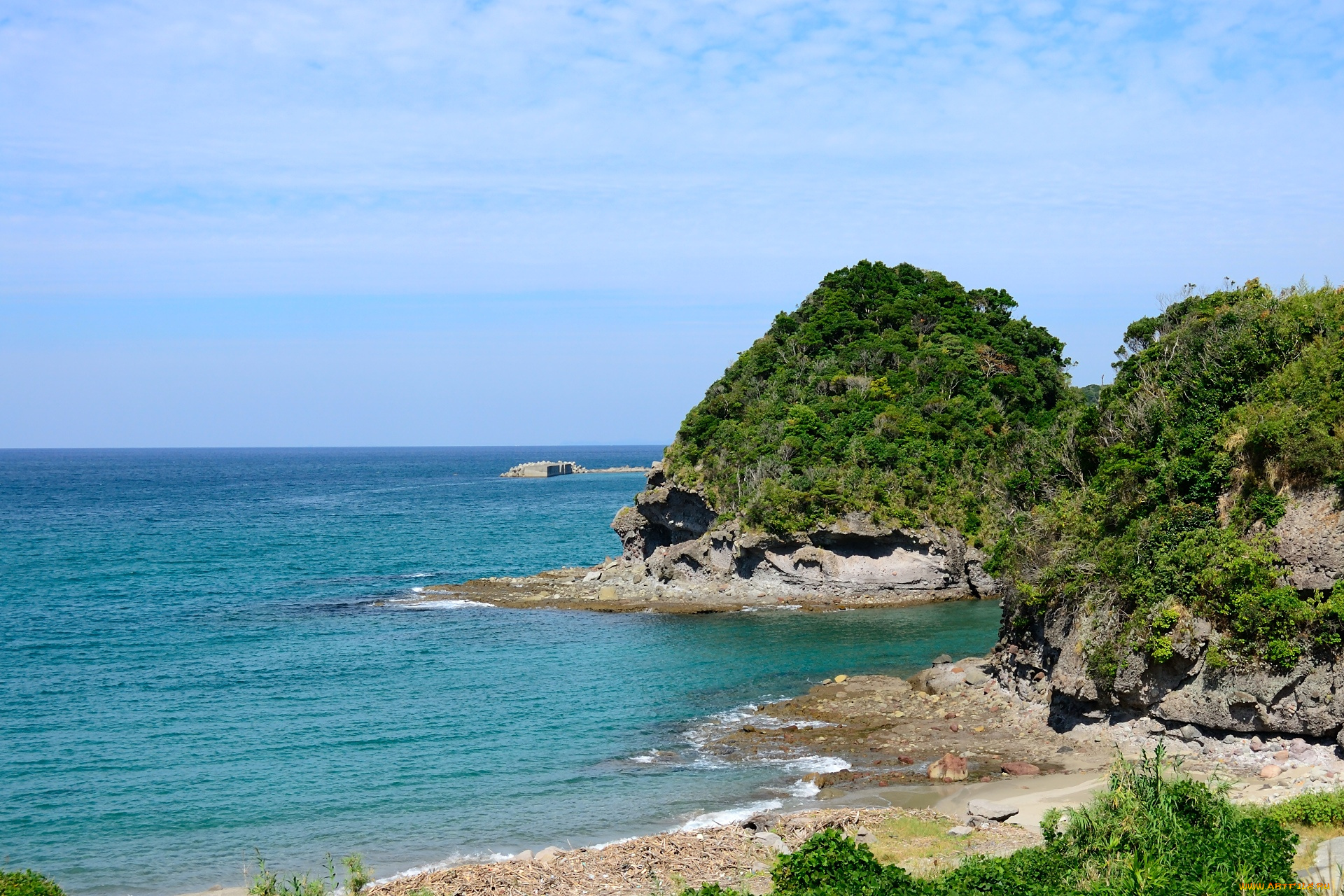 природа, побережье, море, волны