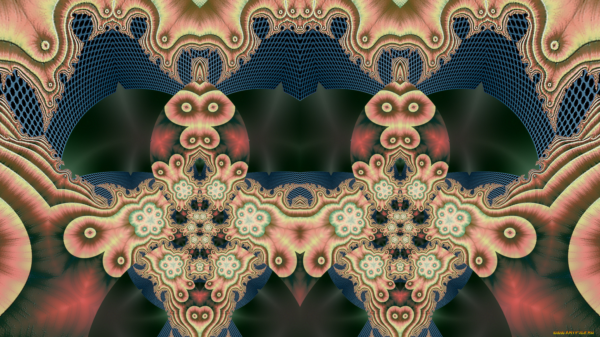 3д, графика, fractal, фракталы, узор, фон, цвета