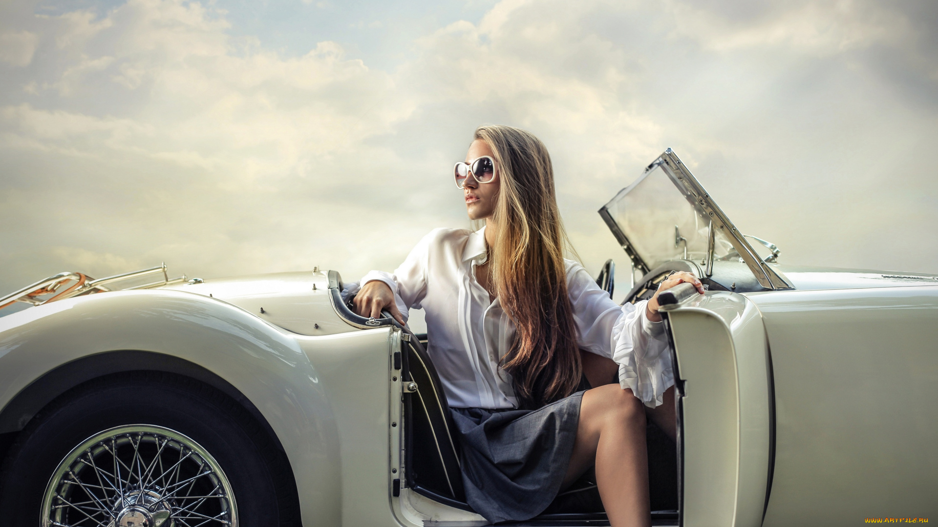 автомобили, авто, с, девушками, девушка, авто