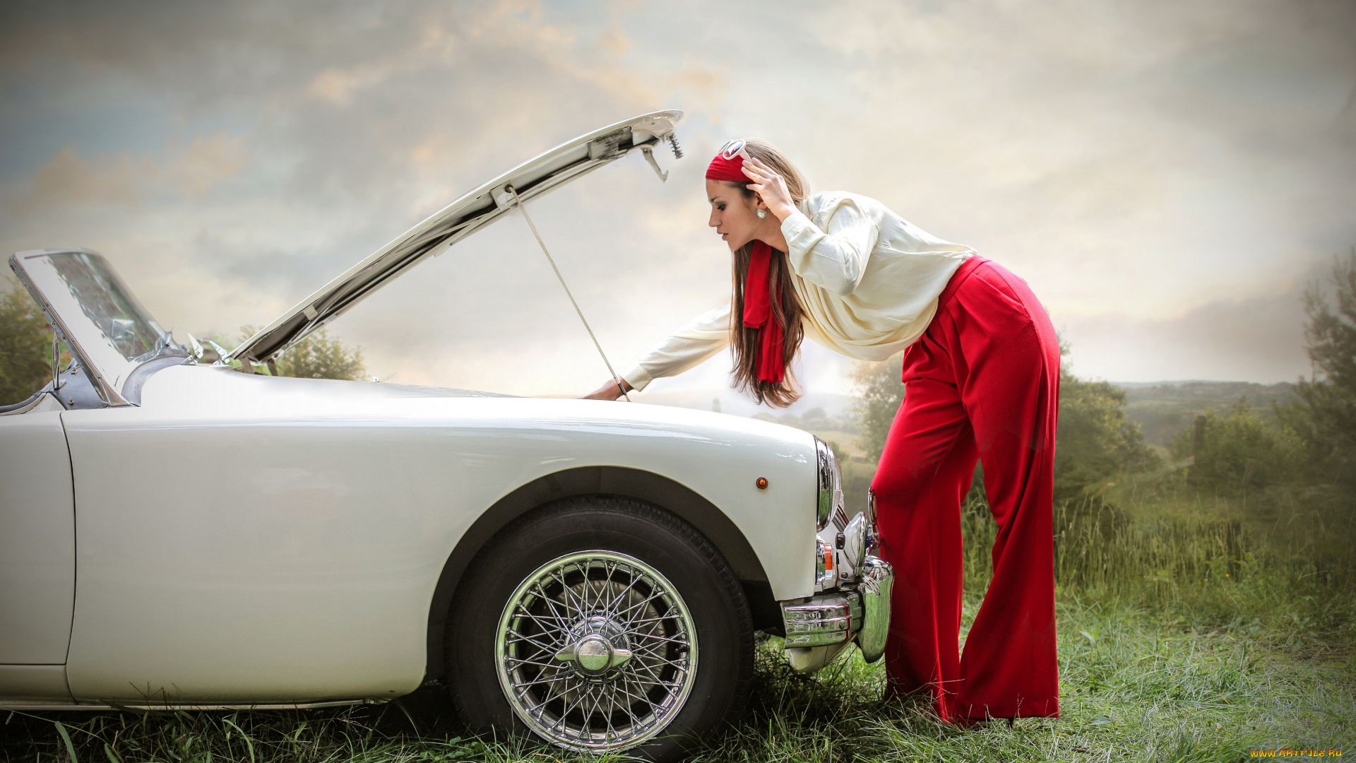 автомобили, авто, с, девушками, девушка, авто