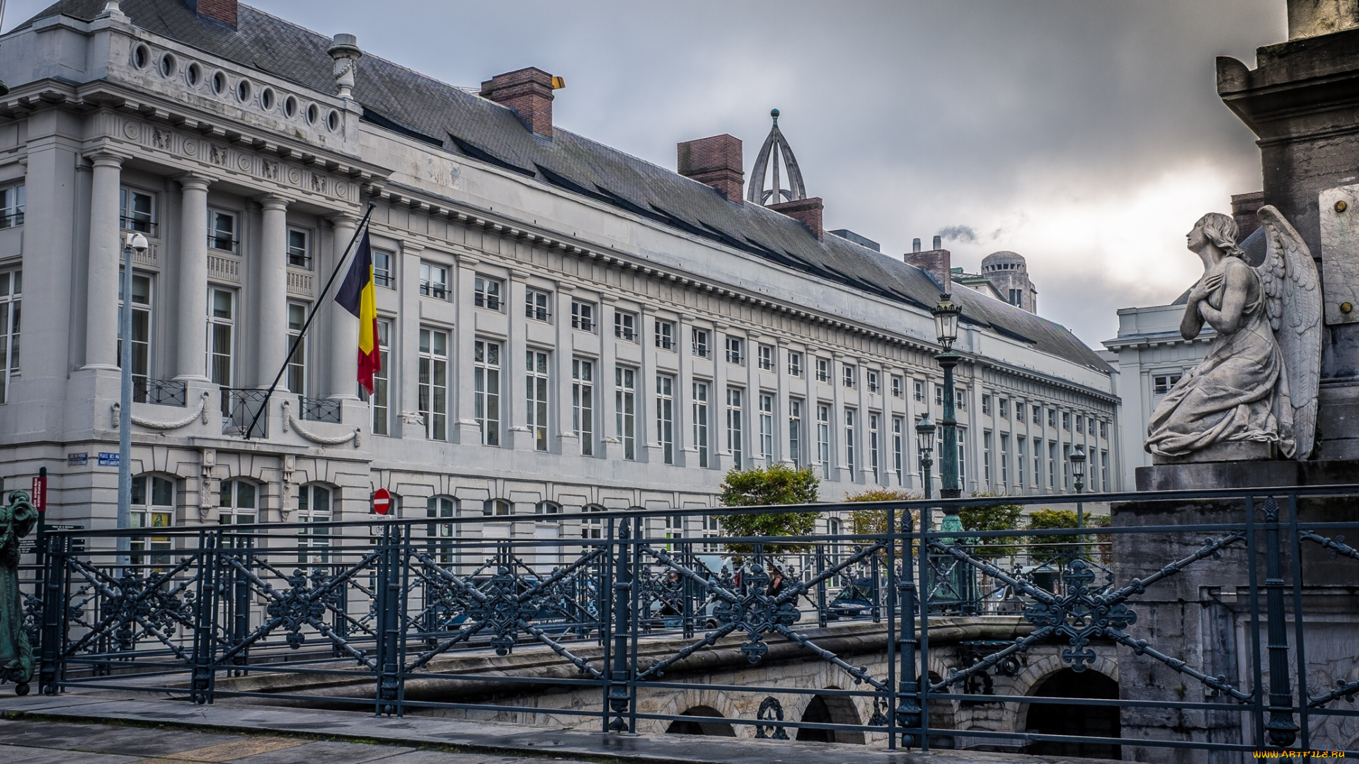 martyrs`, square, , brussels, , belgium, города, брюссель, , бельгия, флаг, брюссель, здание, скульптура, площадь, мучеников, belgium, brussels, монумент, martyrs', square