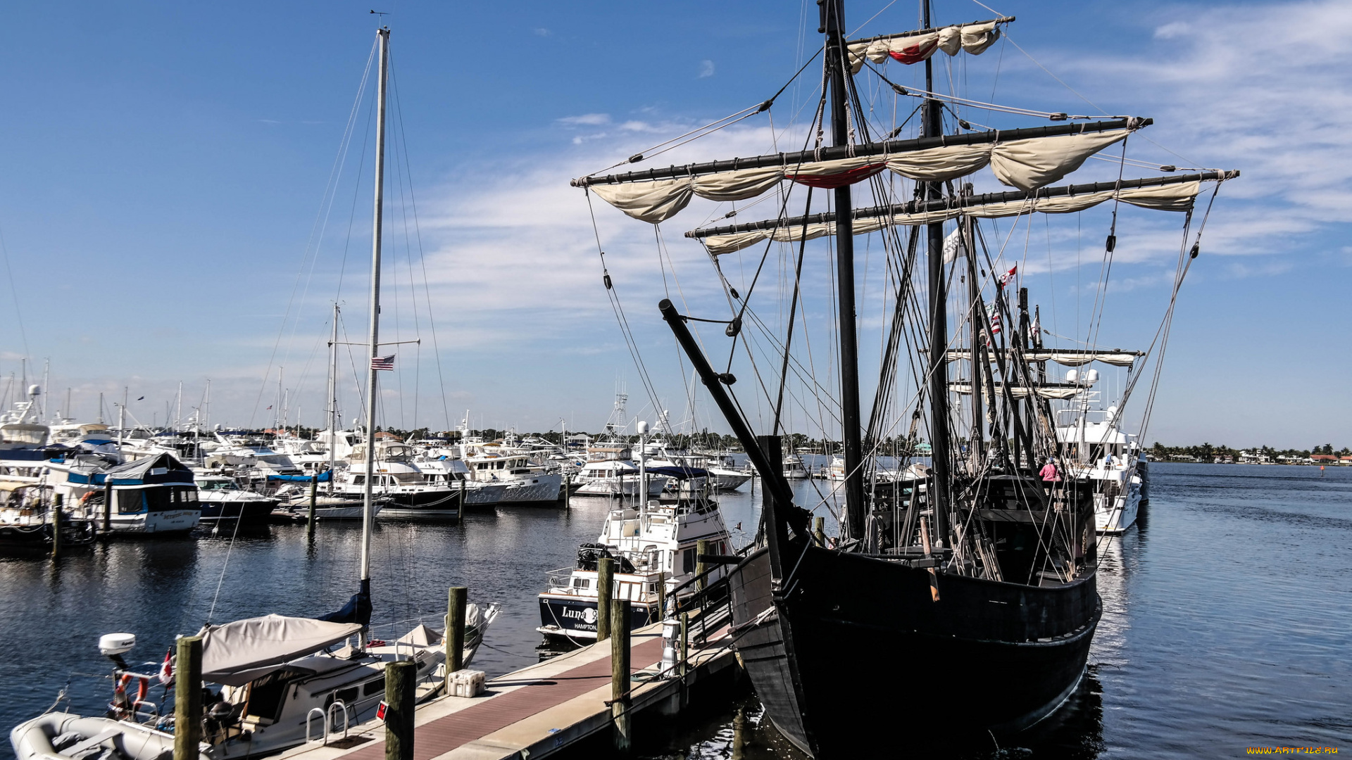 pinta, корабли, порты, , , причалы, indian, river, каравелла, парусник, христофор, колумб, яхты, причал, порт