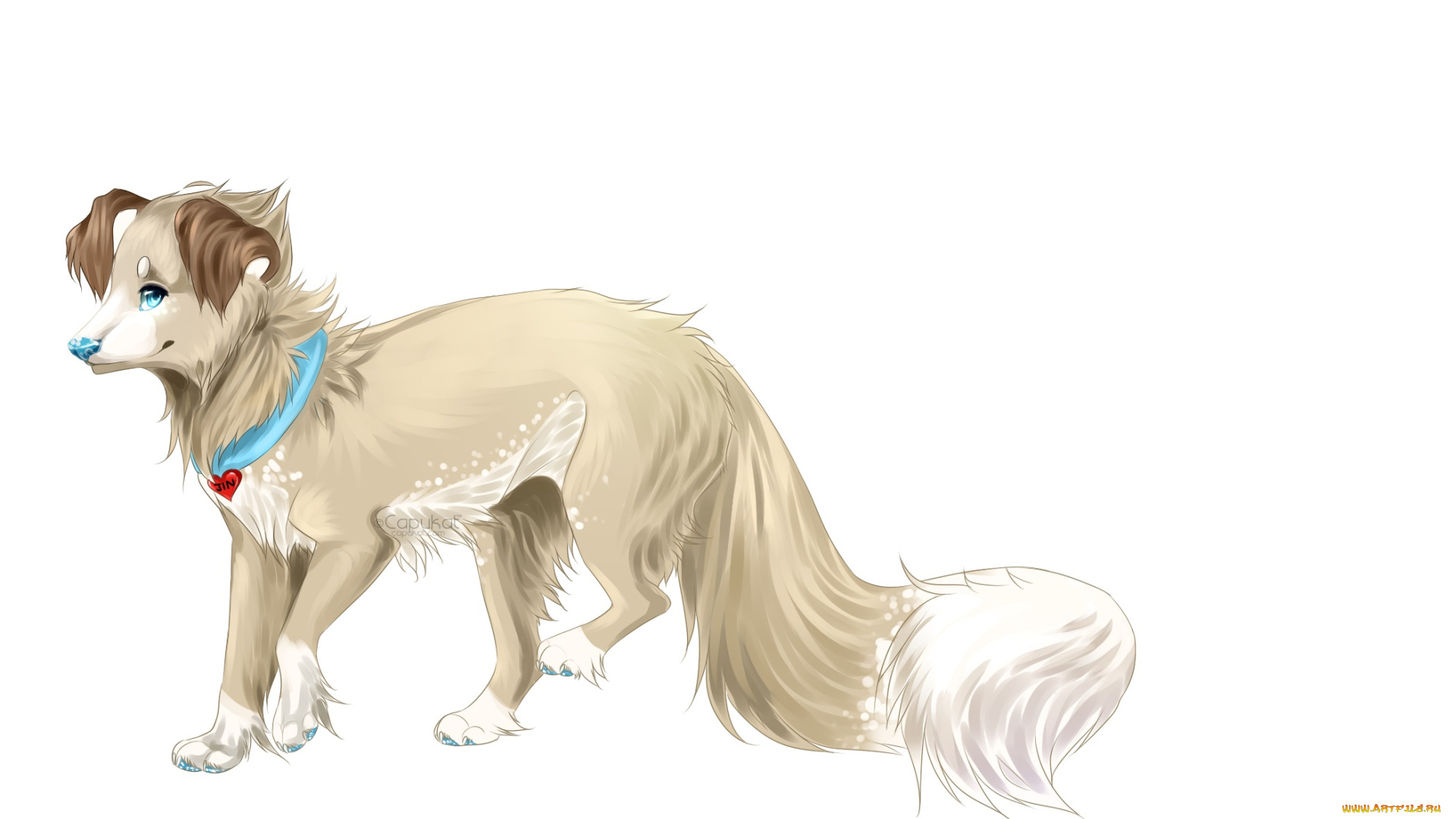 рисованные, животные, , собаки, собака, фон