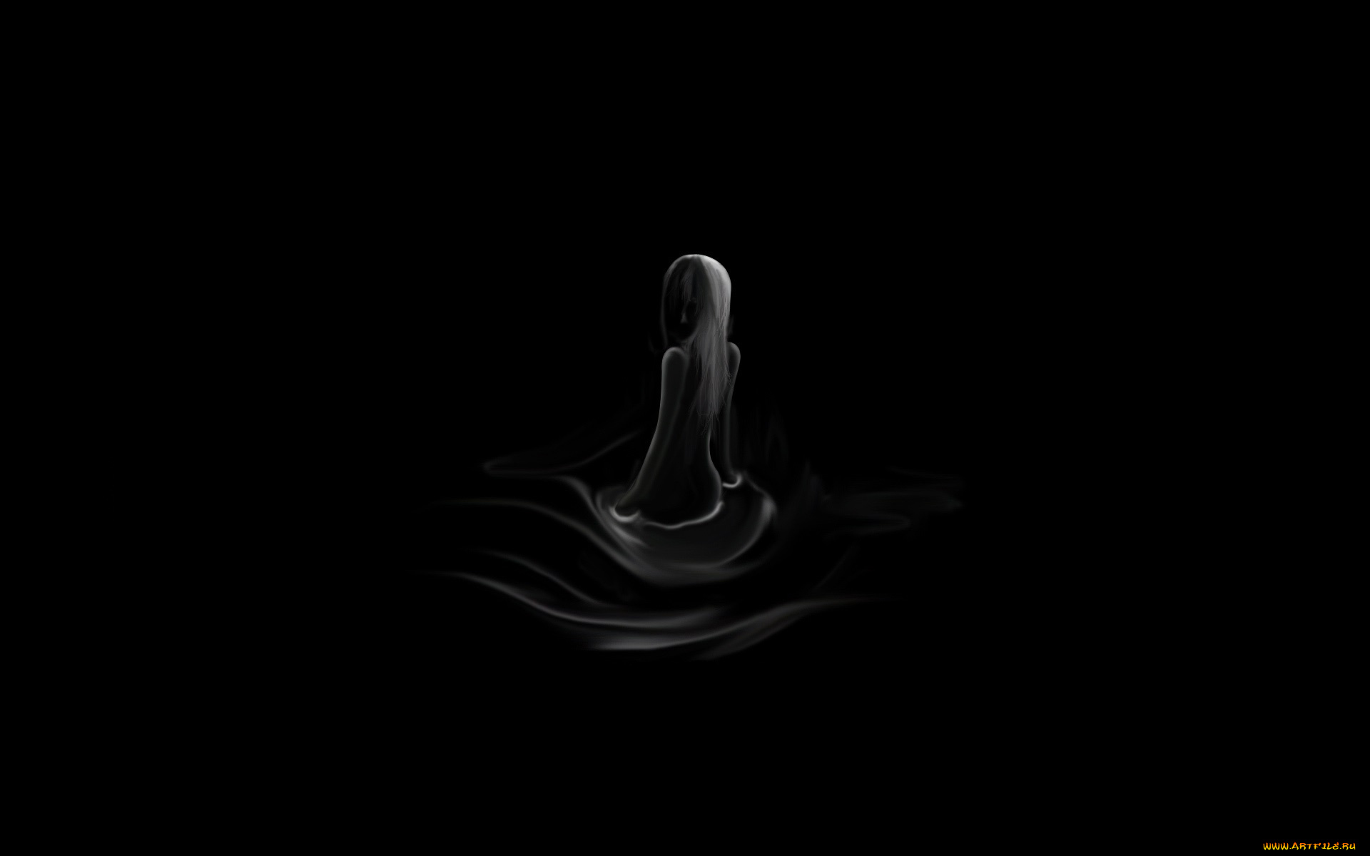 рисованные, люди, фон, девушка