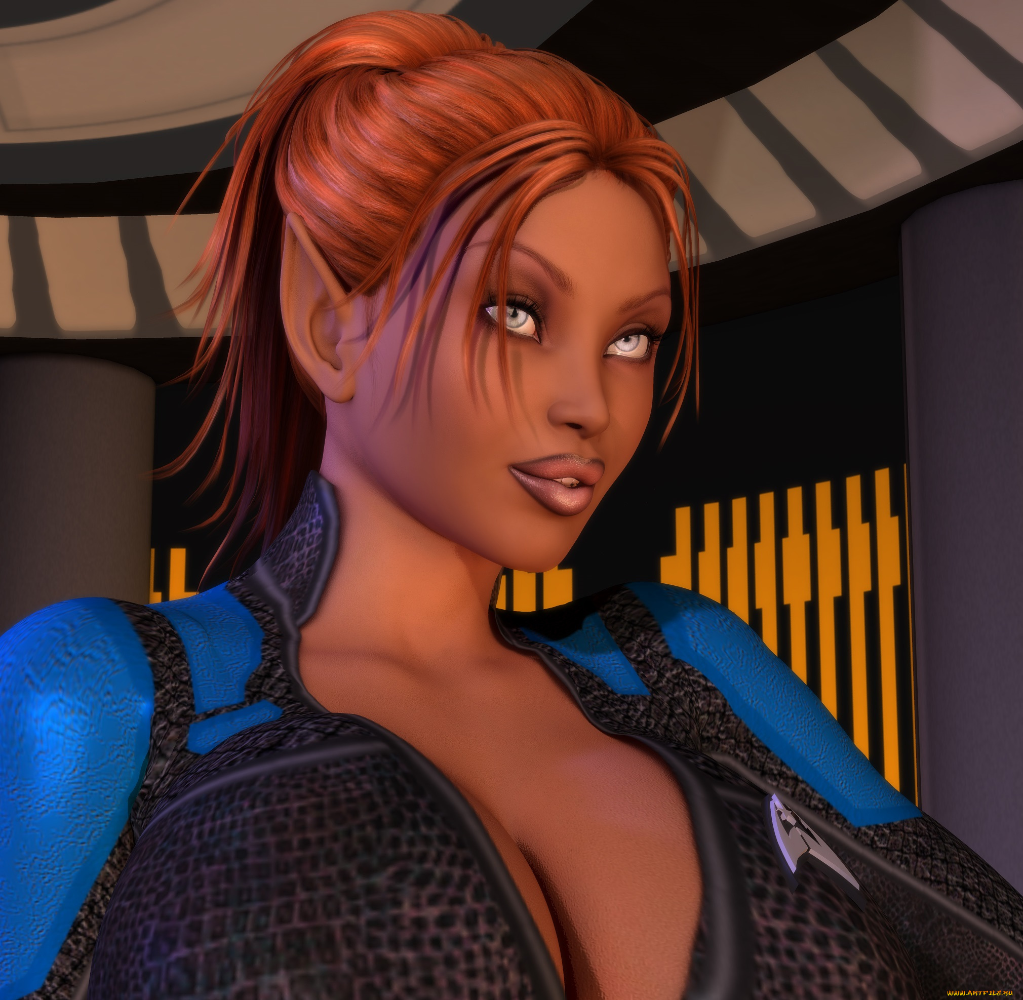 3д, графика, эльфы, , elves, девушка, взгляд