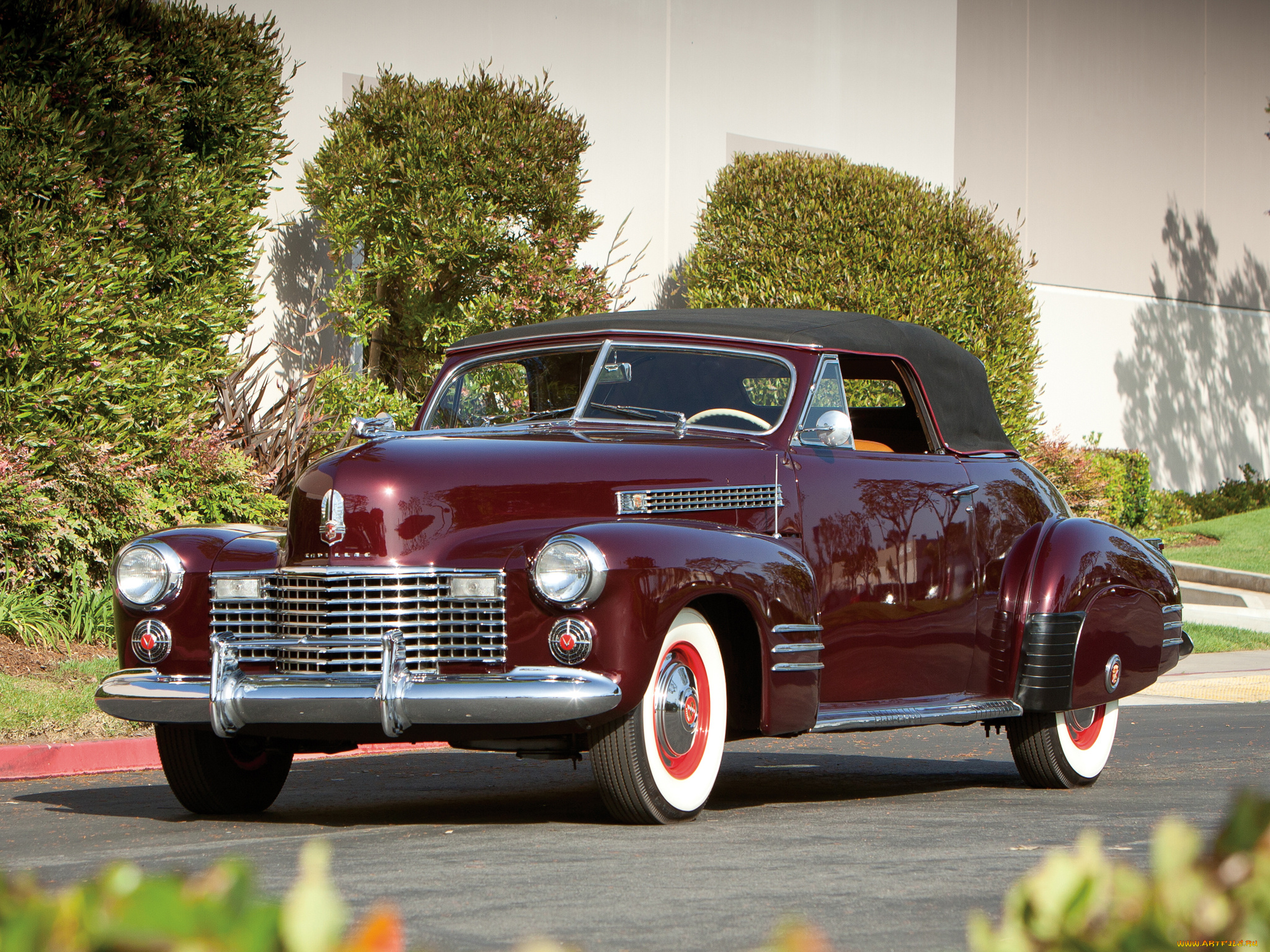 cadillac, sixty-two, convertible, coupe, 1941, автомобили, классика, тюнинг, бордовый, sixty-two, cadillac