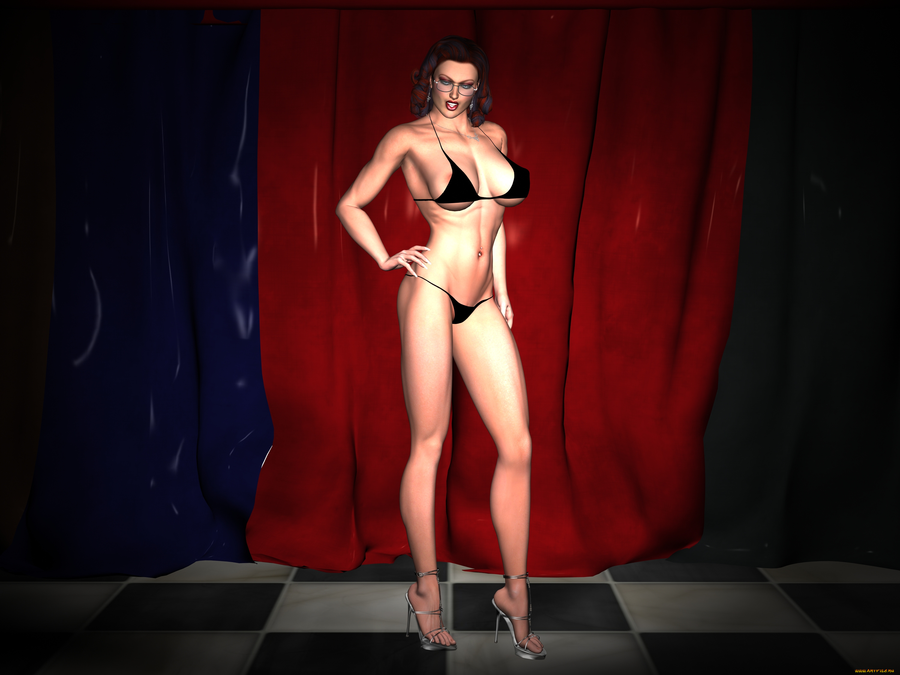 3д, графика, люди, , people, взгляд, девушка