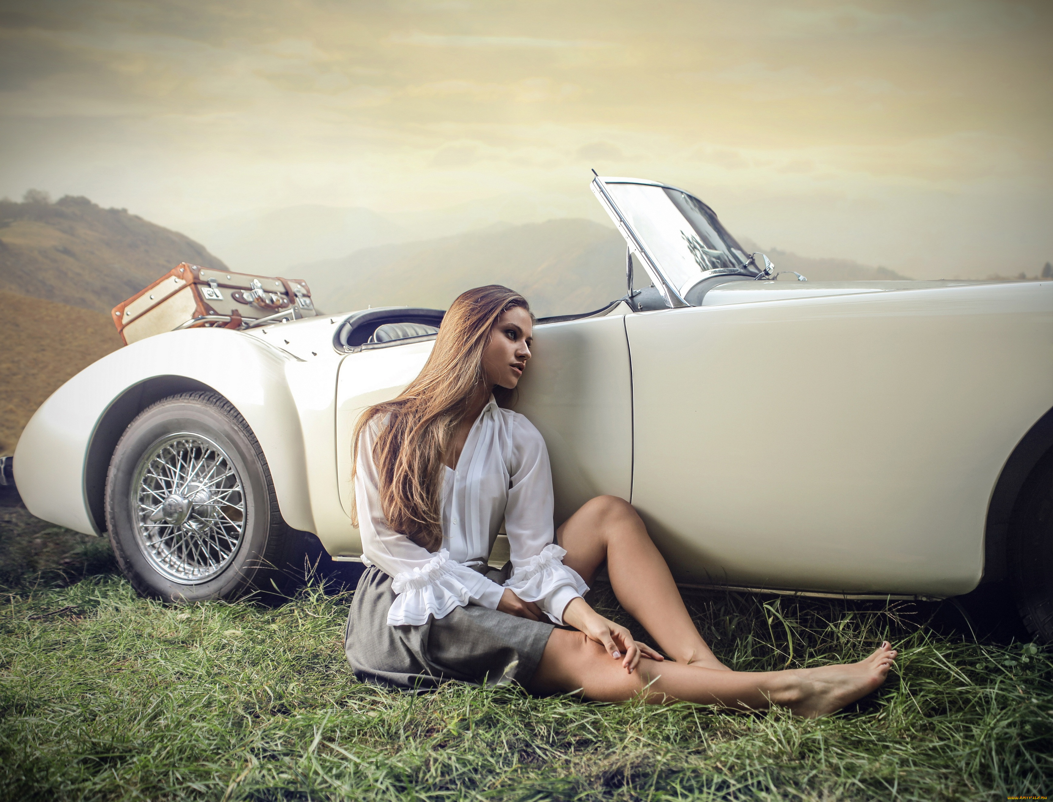 автомобили, авто, с, девушками, девушка, авто