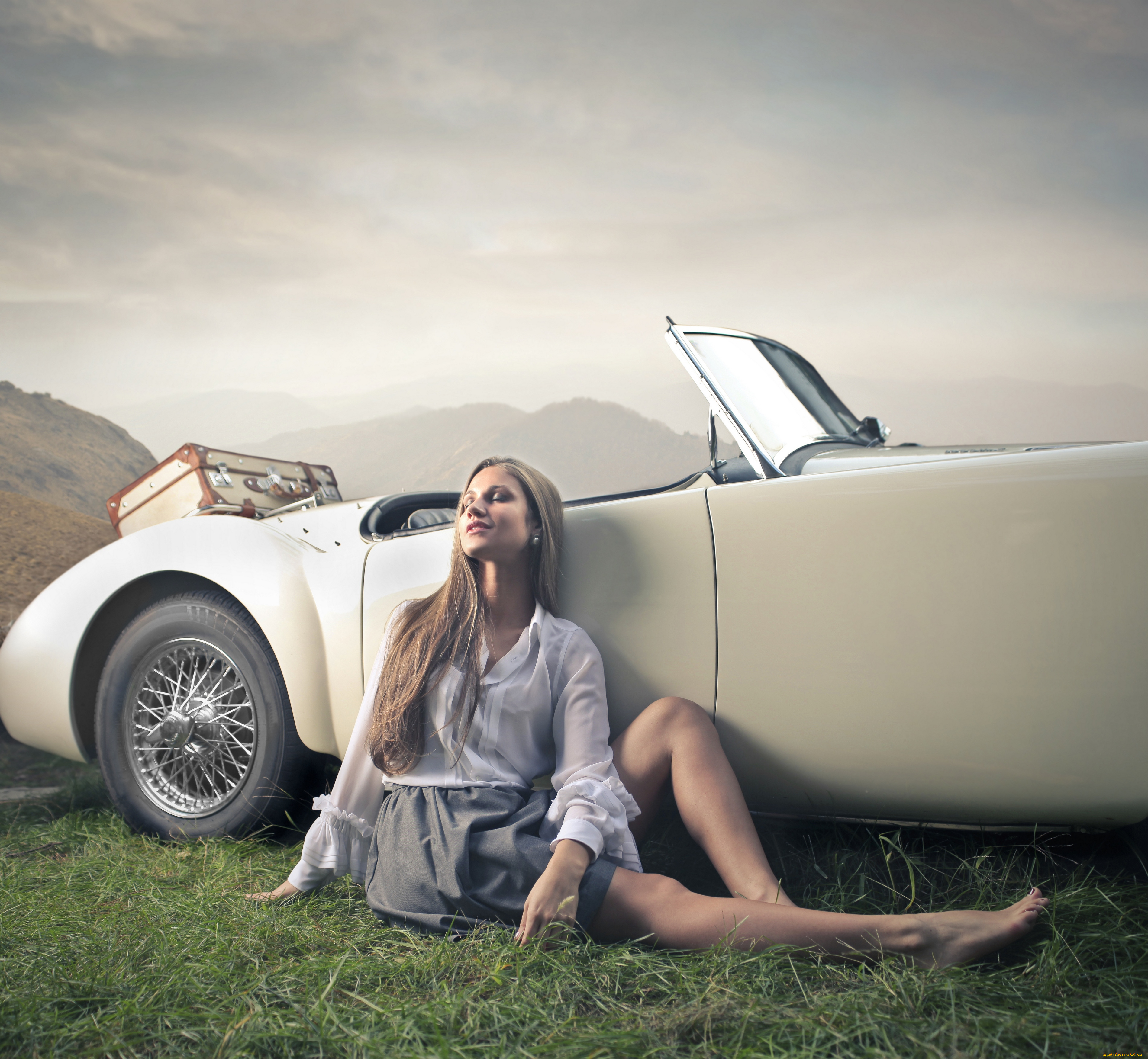 автомобили, авто, с, девушками, девушка, авто