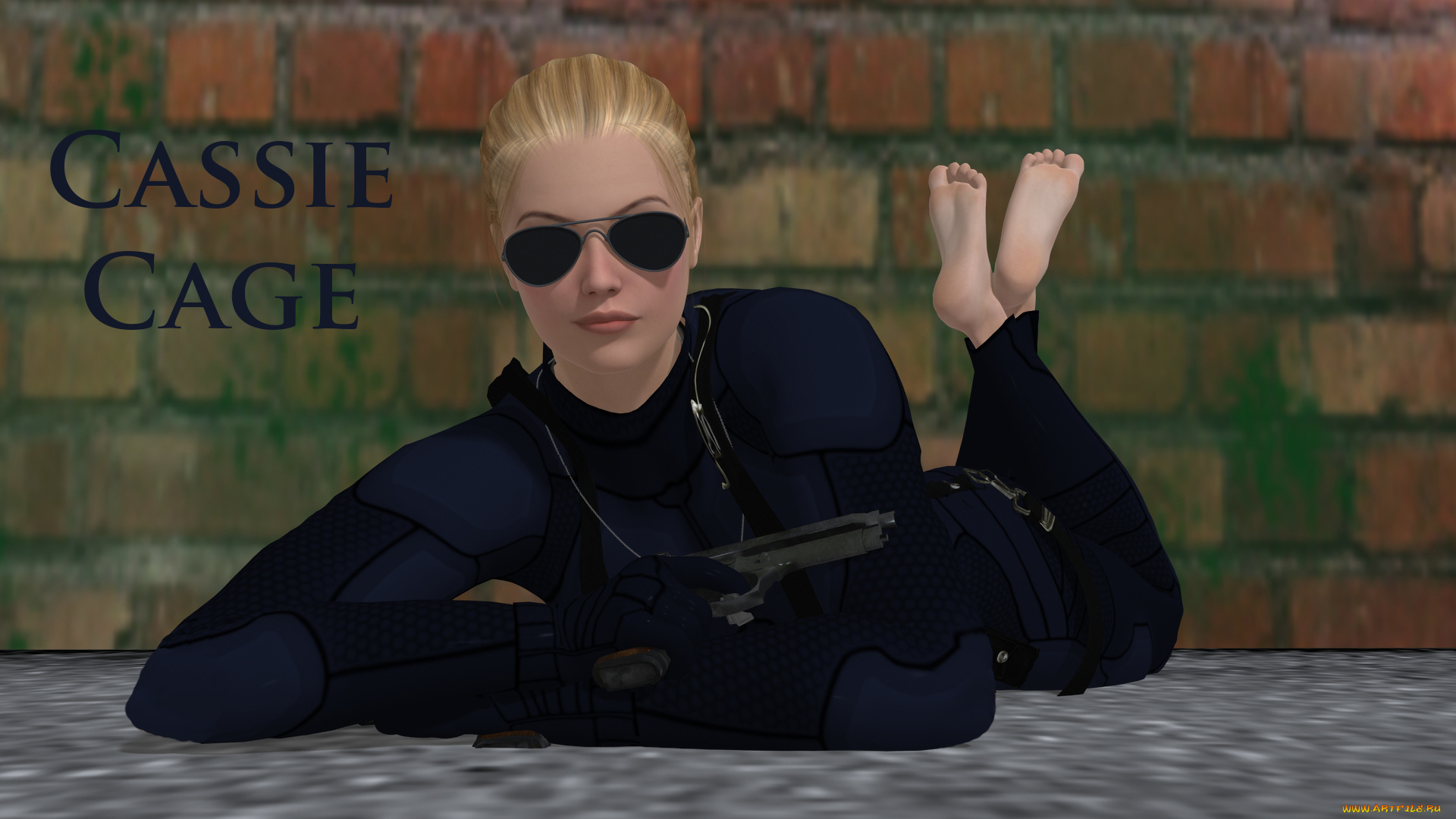 3д, графика, люди, , people, девушка, взгляд, фон, блондинка, оружие