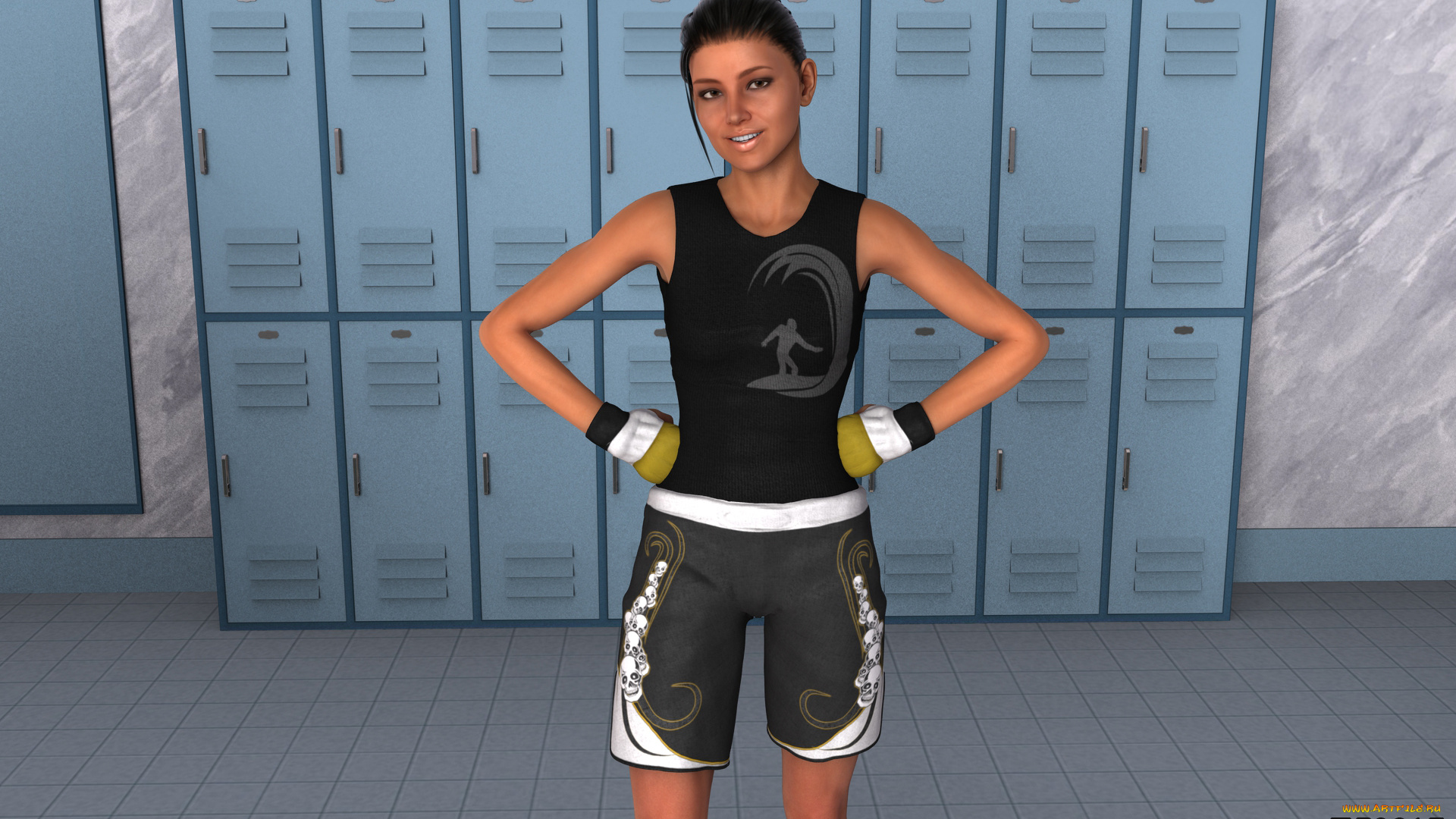 3д, графика, люди, , people, девушка, взгляд, фон, раздевалка