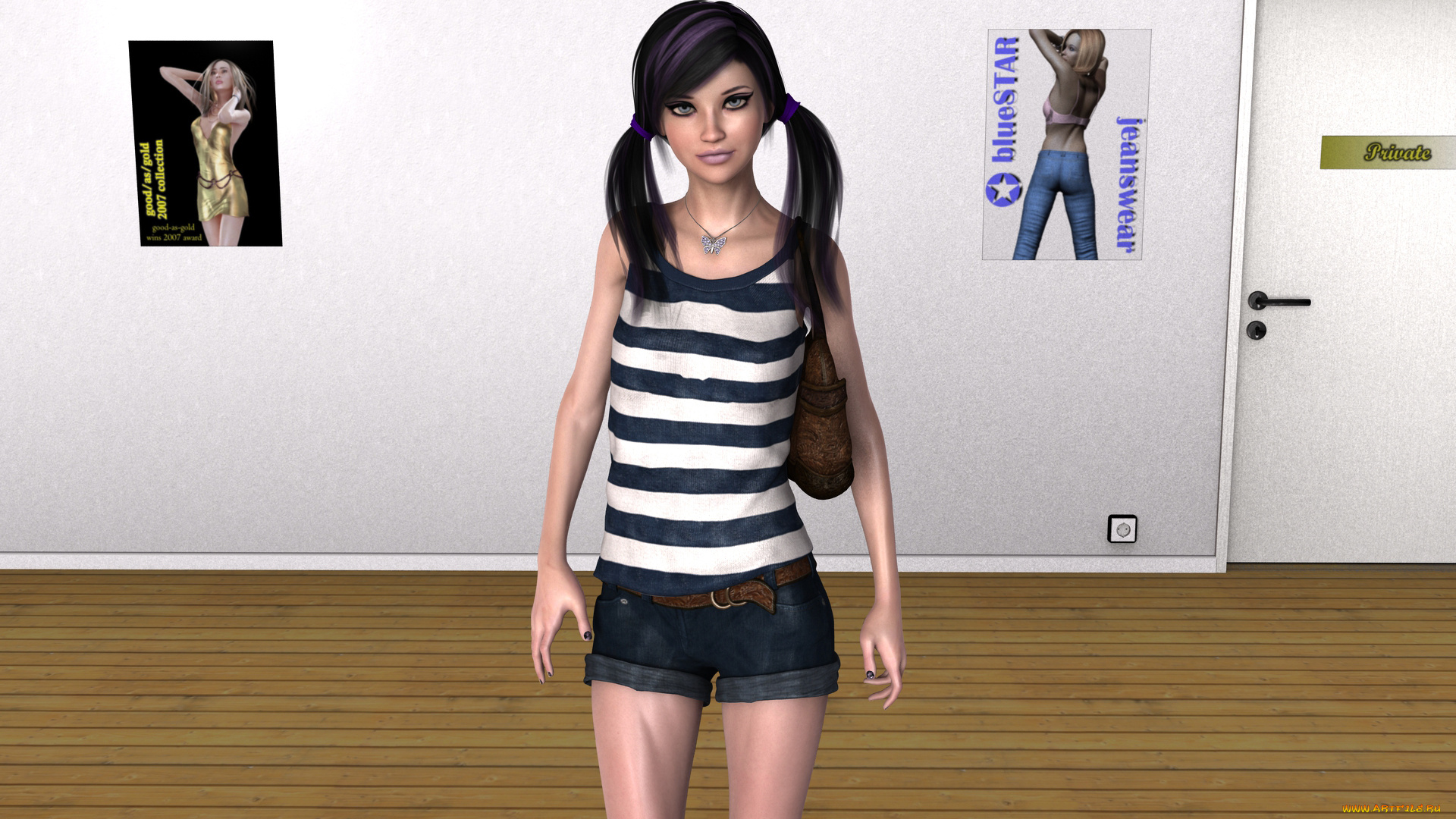 3д, графика, люди, , people, девушка, взгляд, фон, картины, сумка