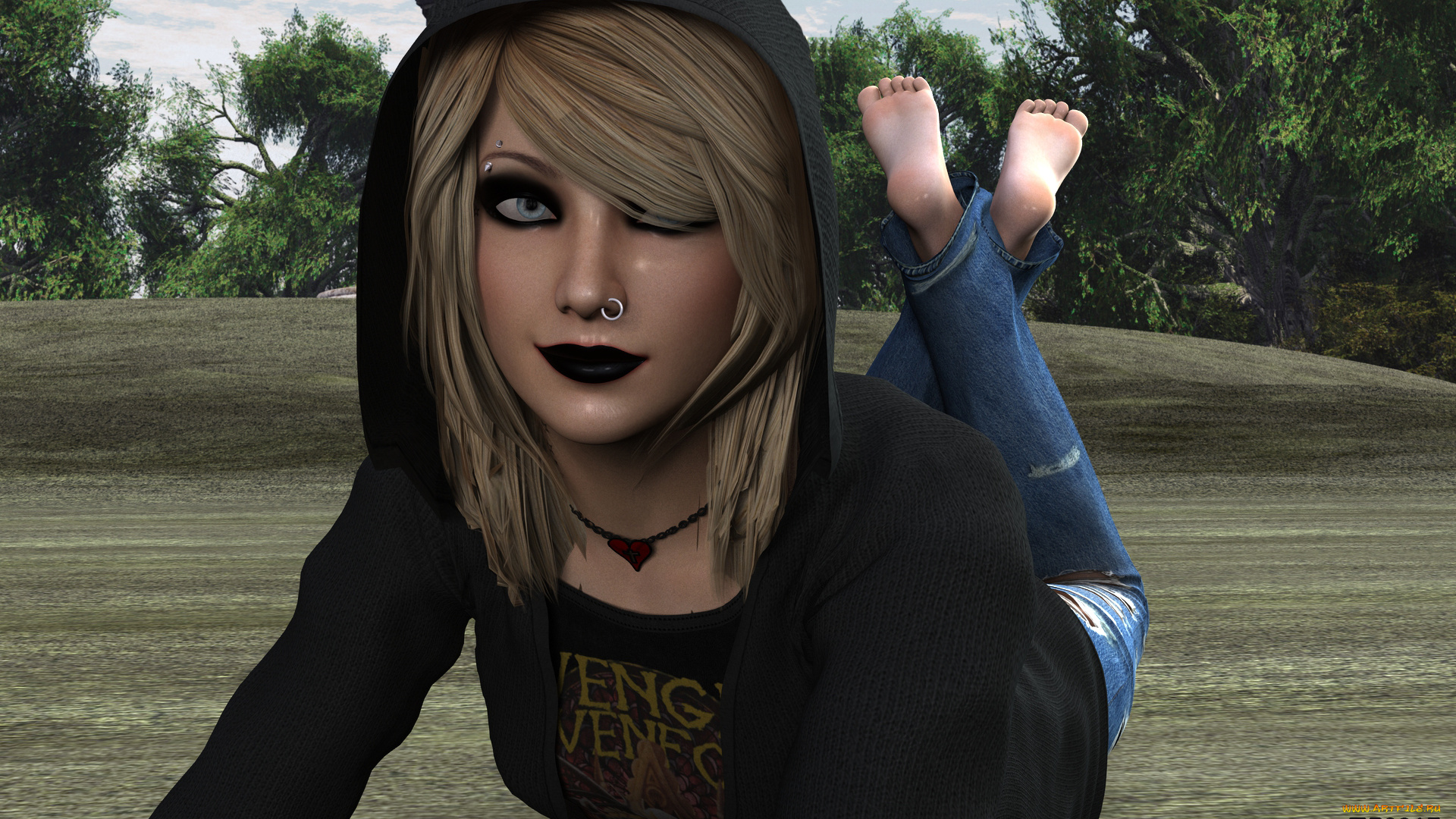 3д, графика, люди, , people, девушка, взгляд, фон