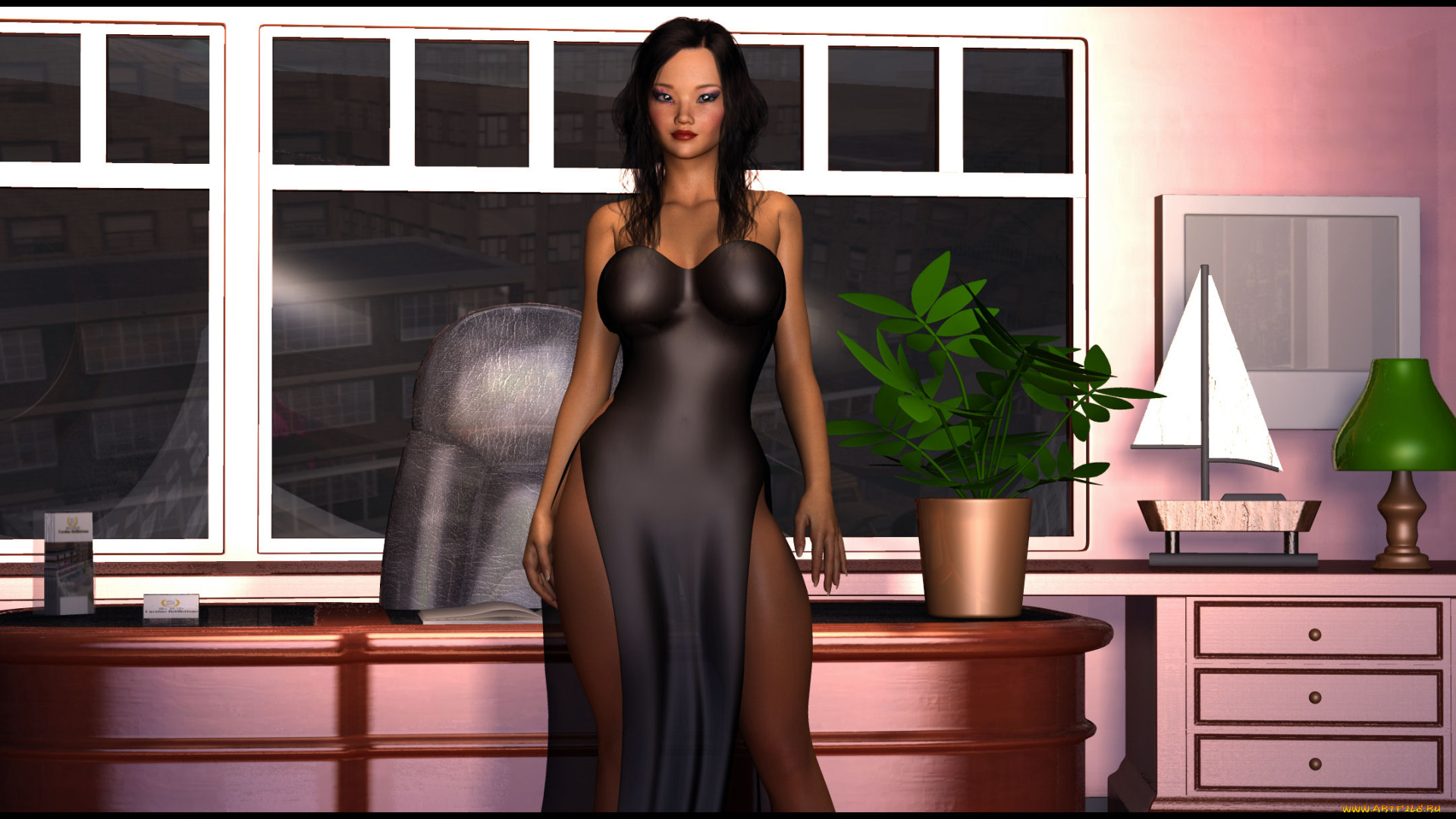 3д, графика, люди, , people, девушка, взгляд, фон